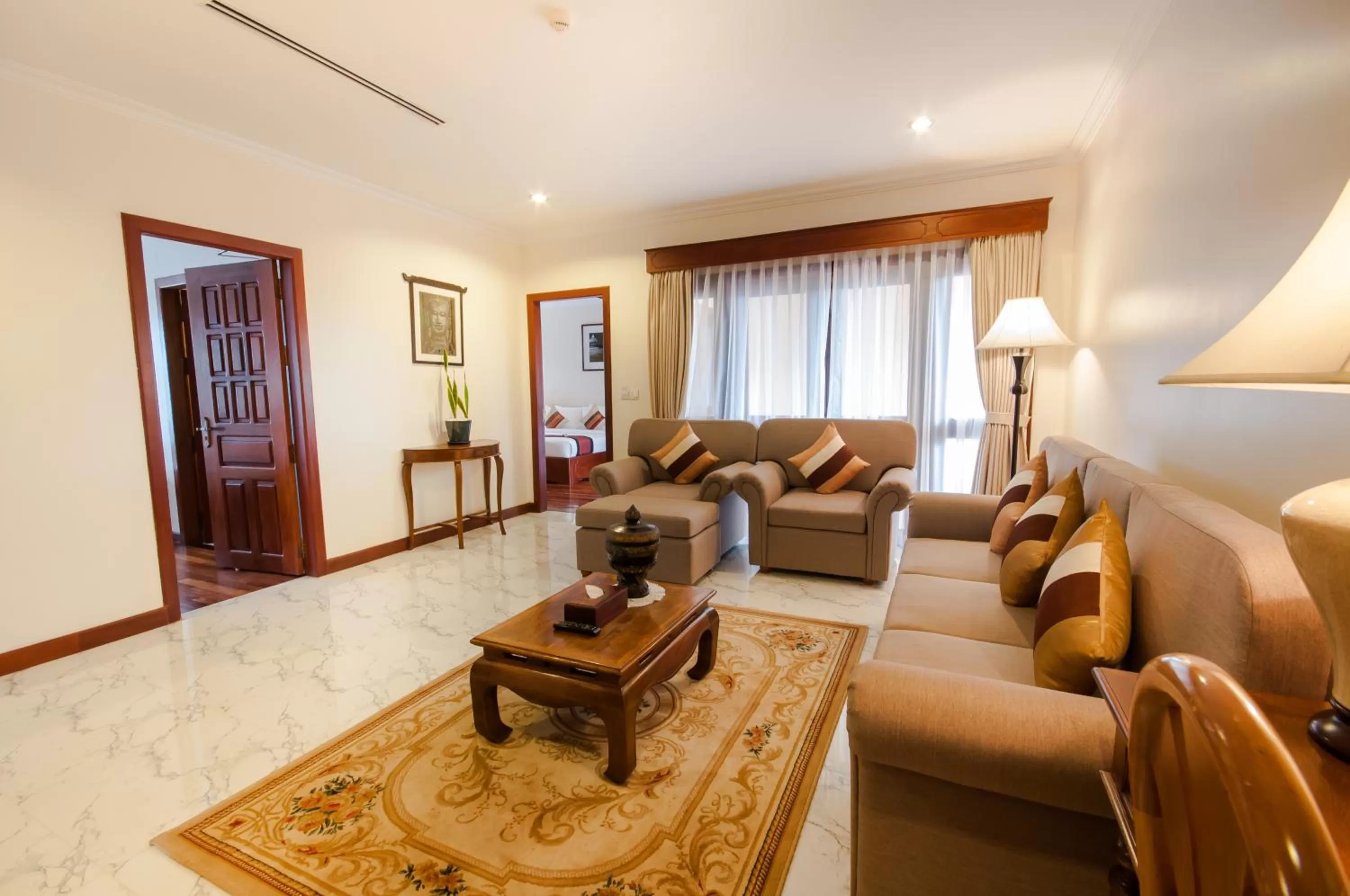 Living room in Saem Siemreap Hotel