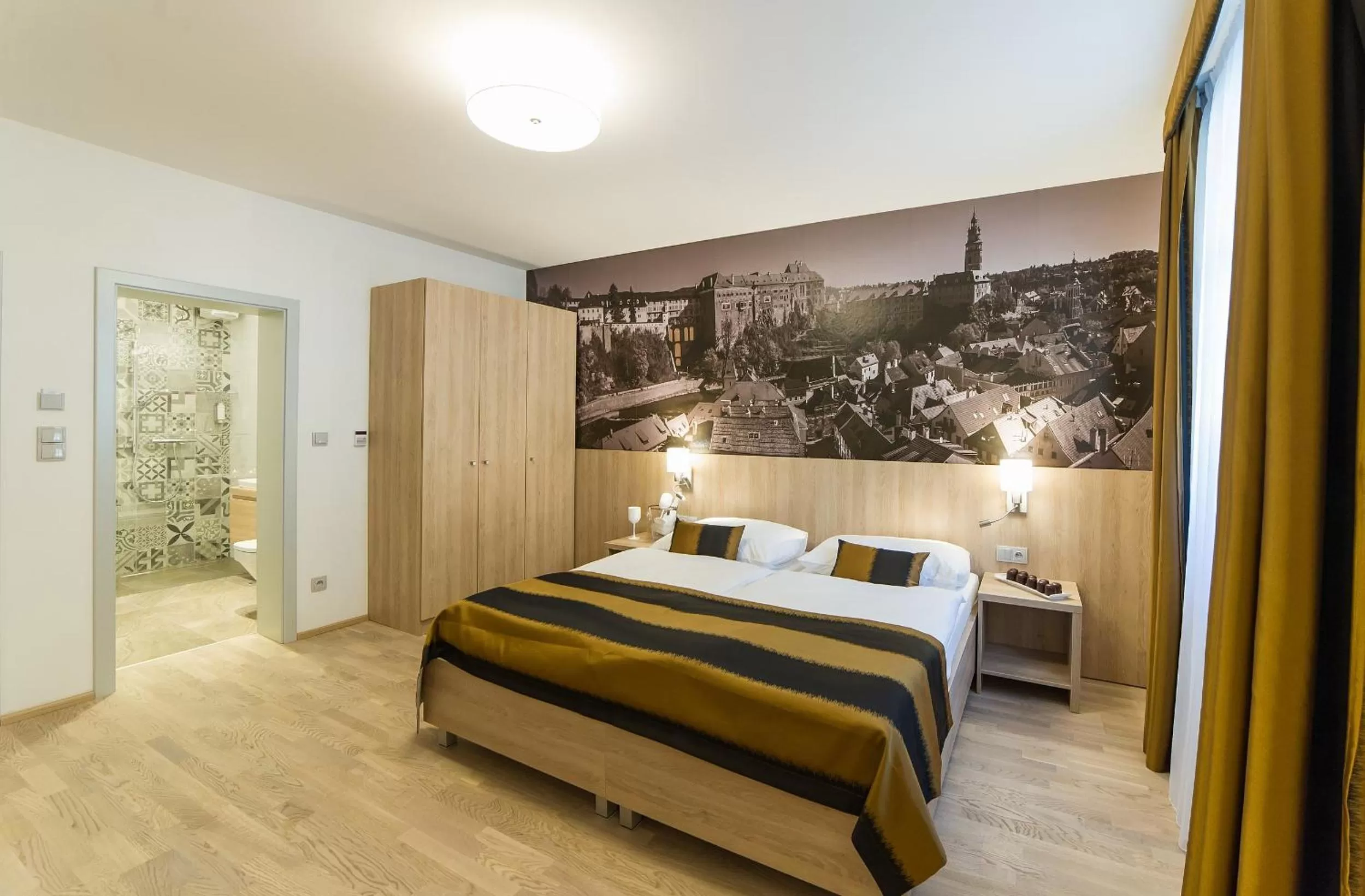 Bed in Garni hotel Castle Bridge