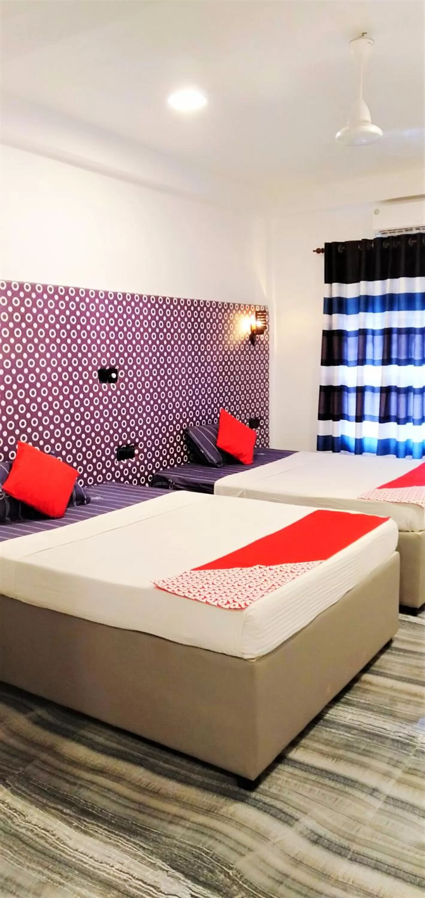 Bed in Ocean Bay Surf Resort Weligama