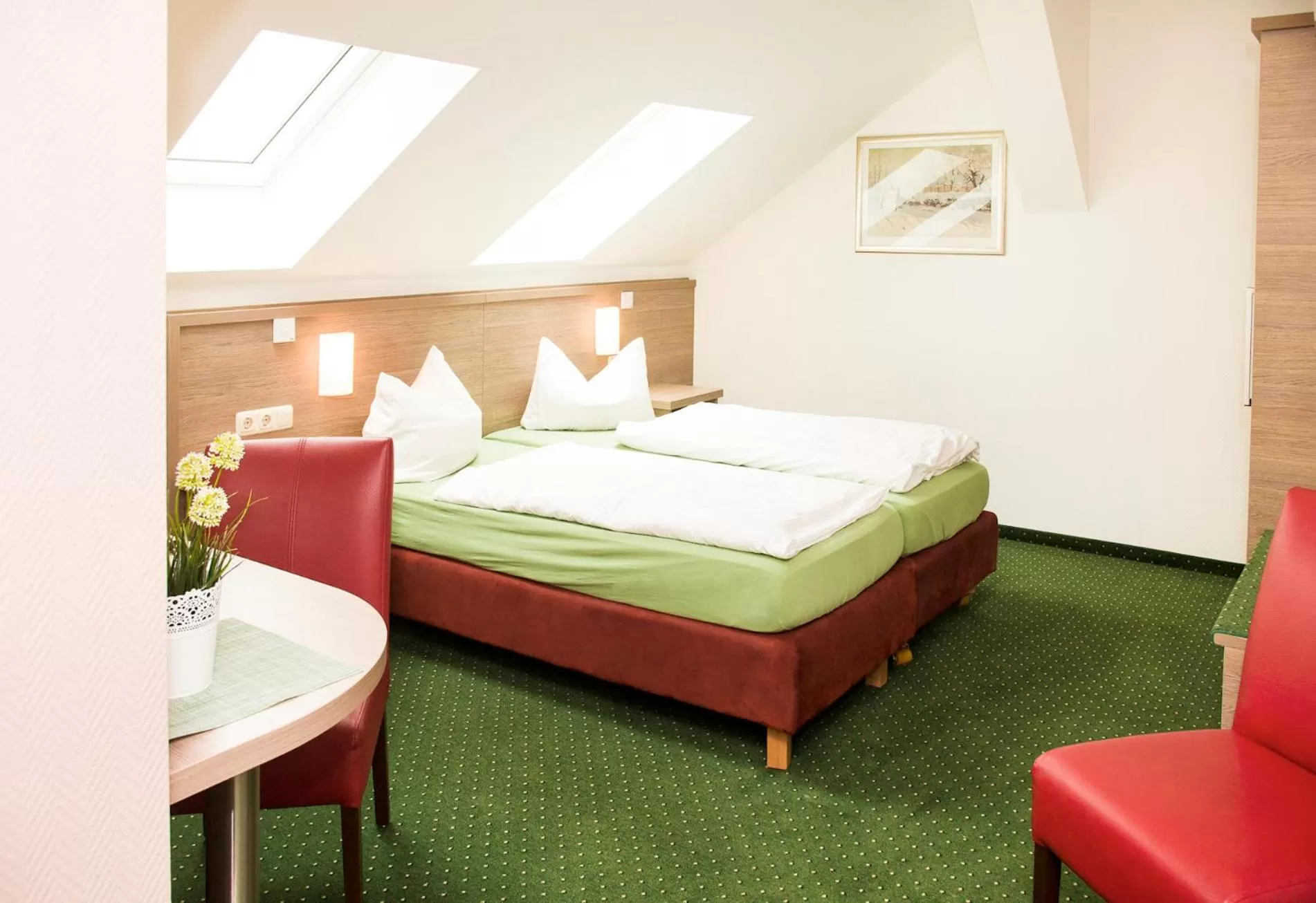 Bed in Gasthof Scharfe Kurve