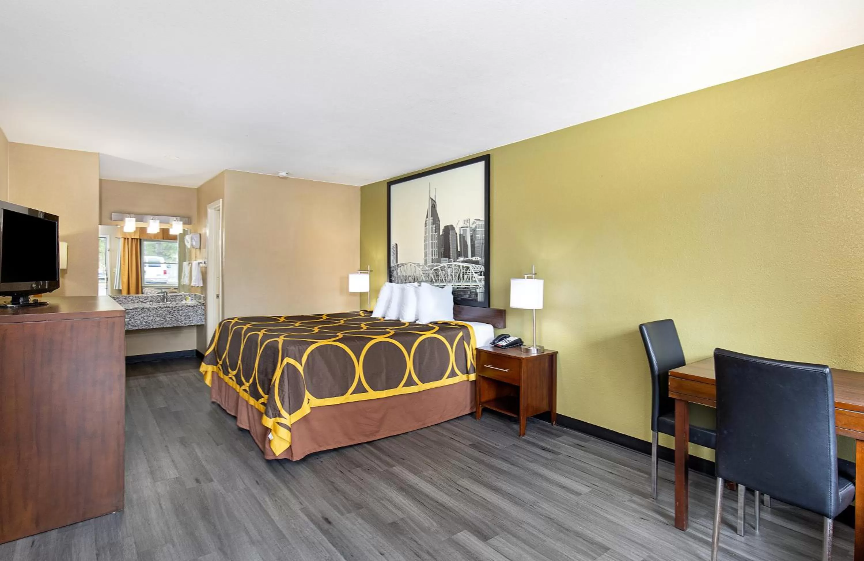 Bed in Super 8 by Wyndham Nashville West