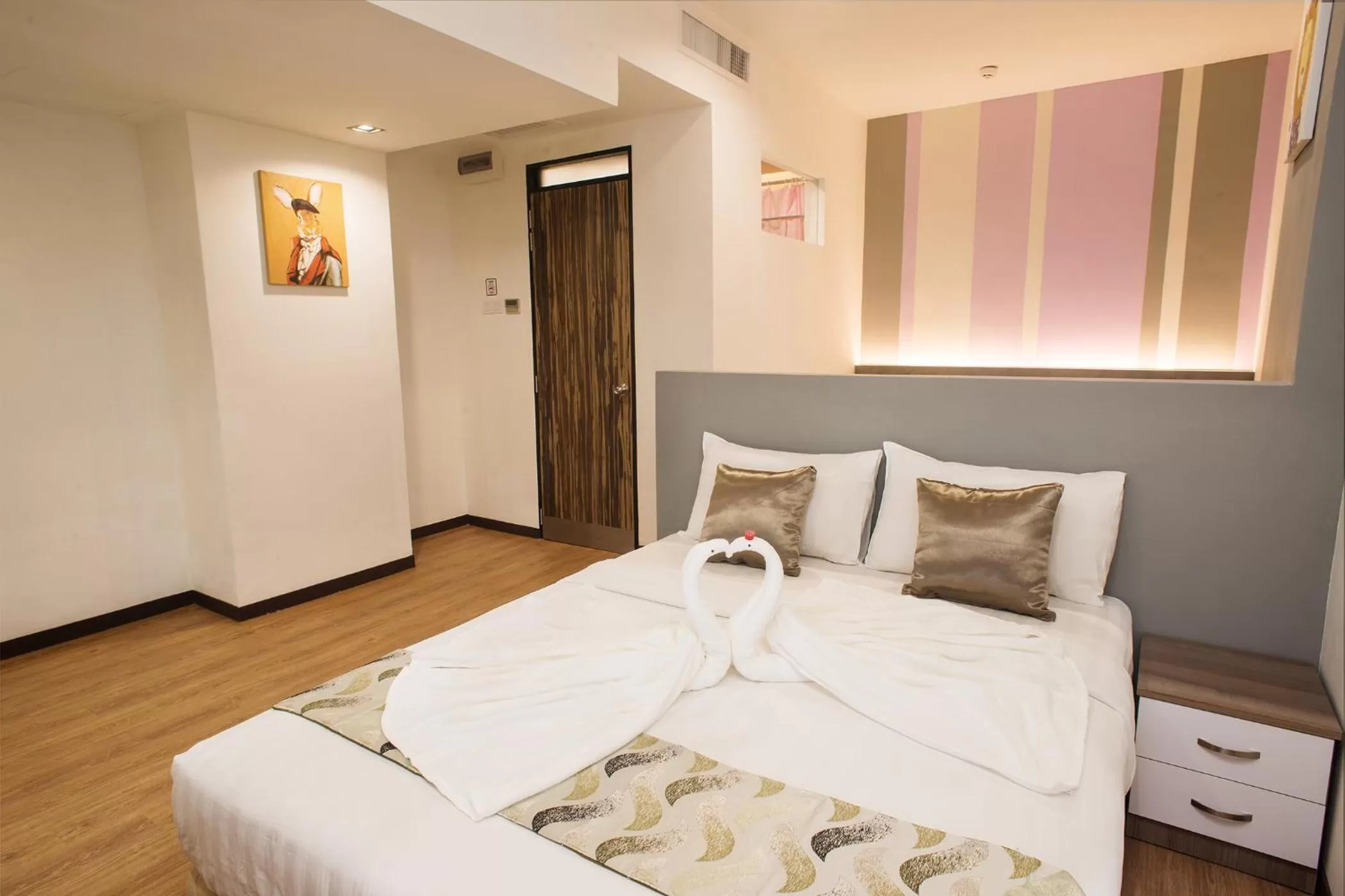 Bed in HelicoNia Hotel