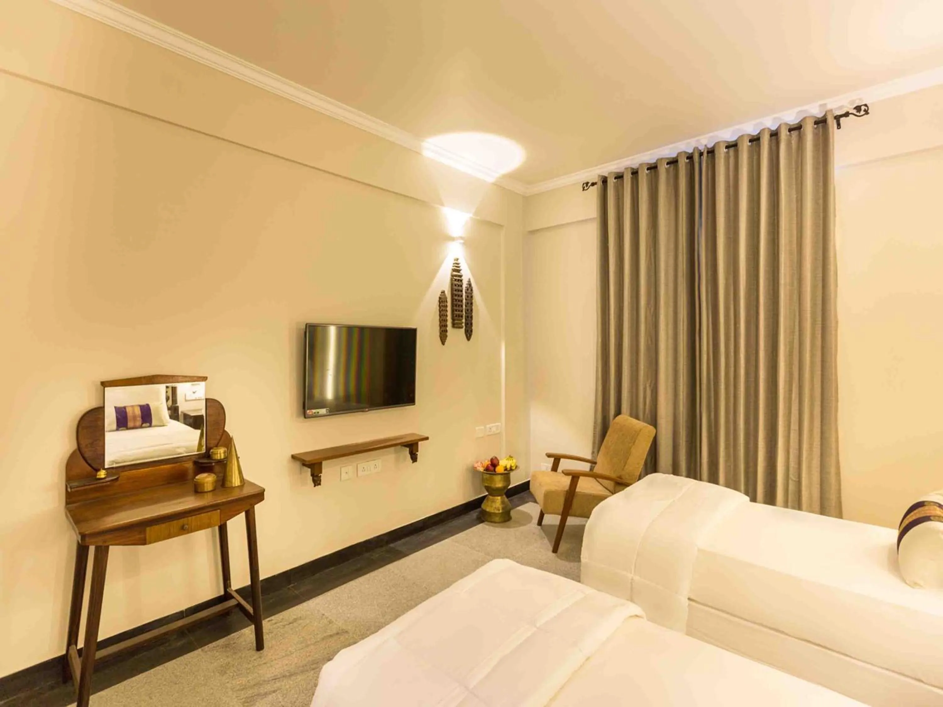 Bed in Svatma - A Luxury Heritage Resort