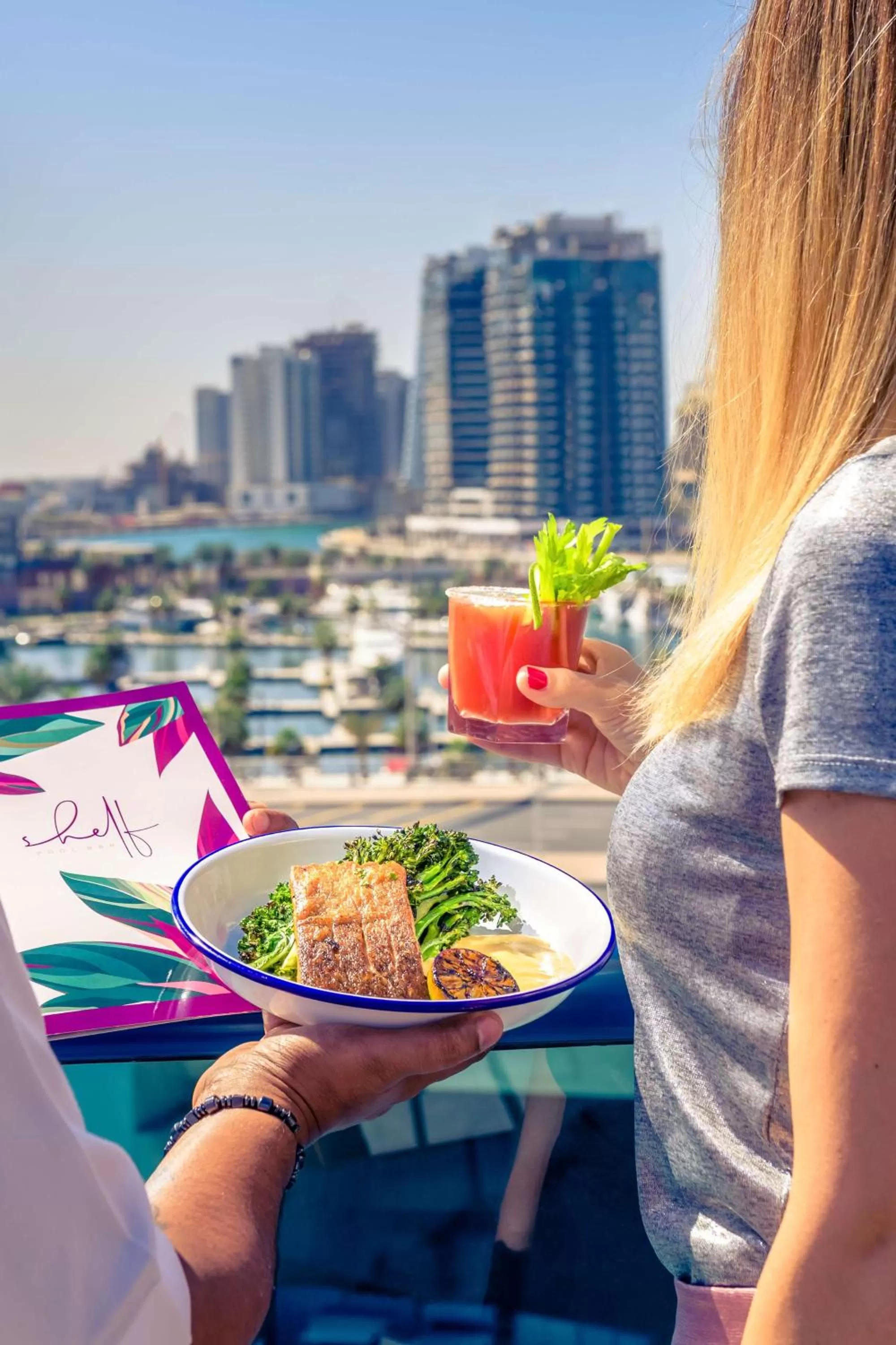 Pool view in Radisson Blu Hotel, Dubai Canal View
