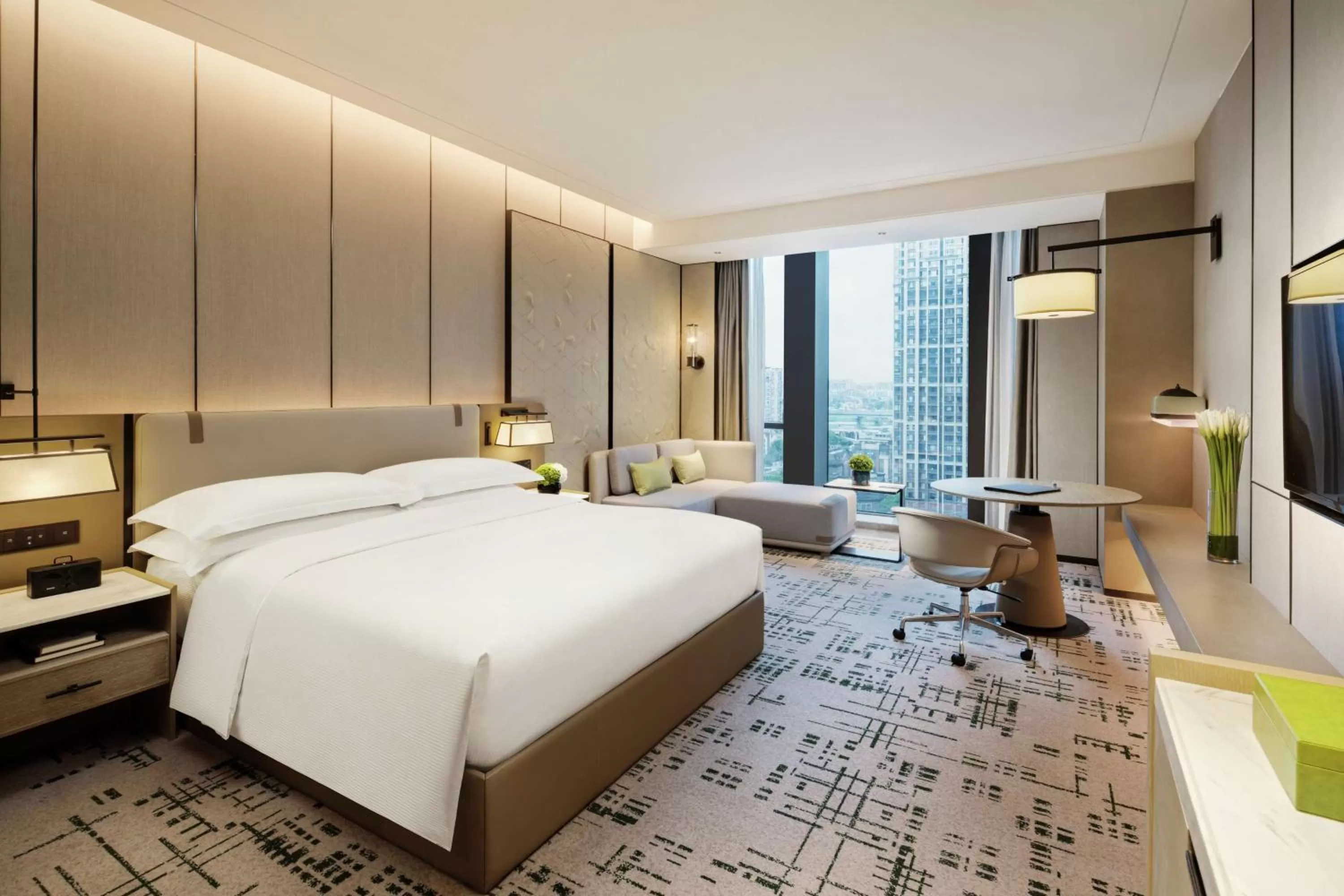 Bedroom, Bed in Hilton Chengdu Chenghua - Close to Panda Base and Chunxi Road