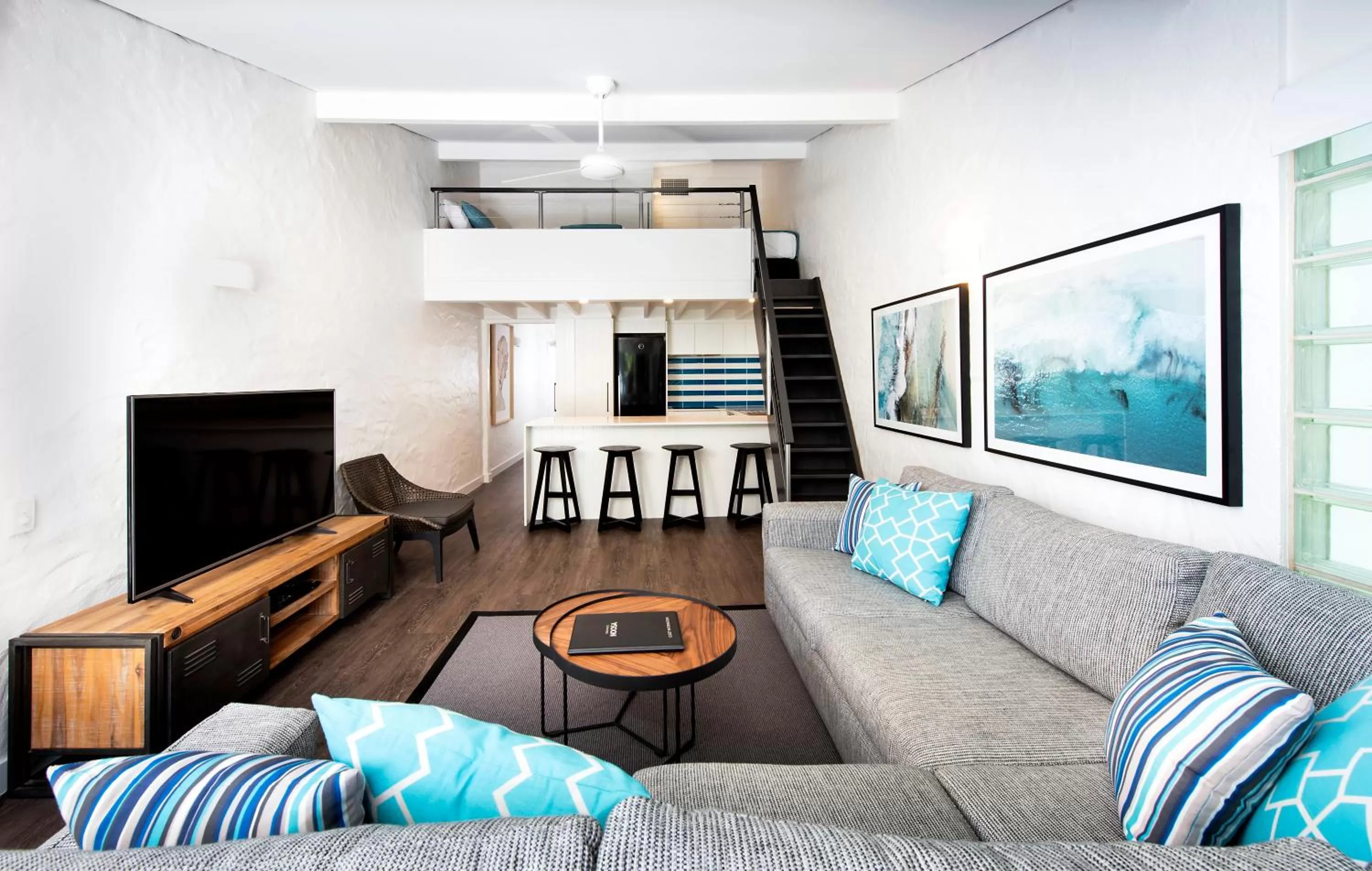 Living room in SandCastles Noosa