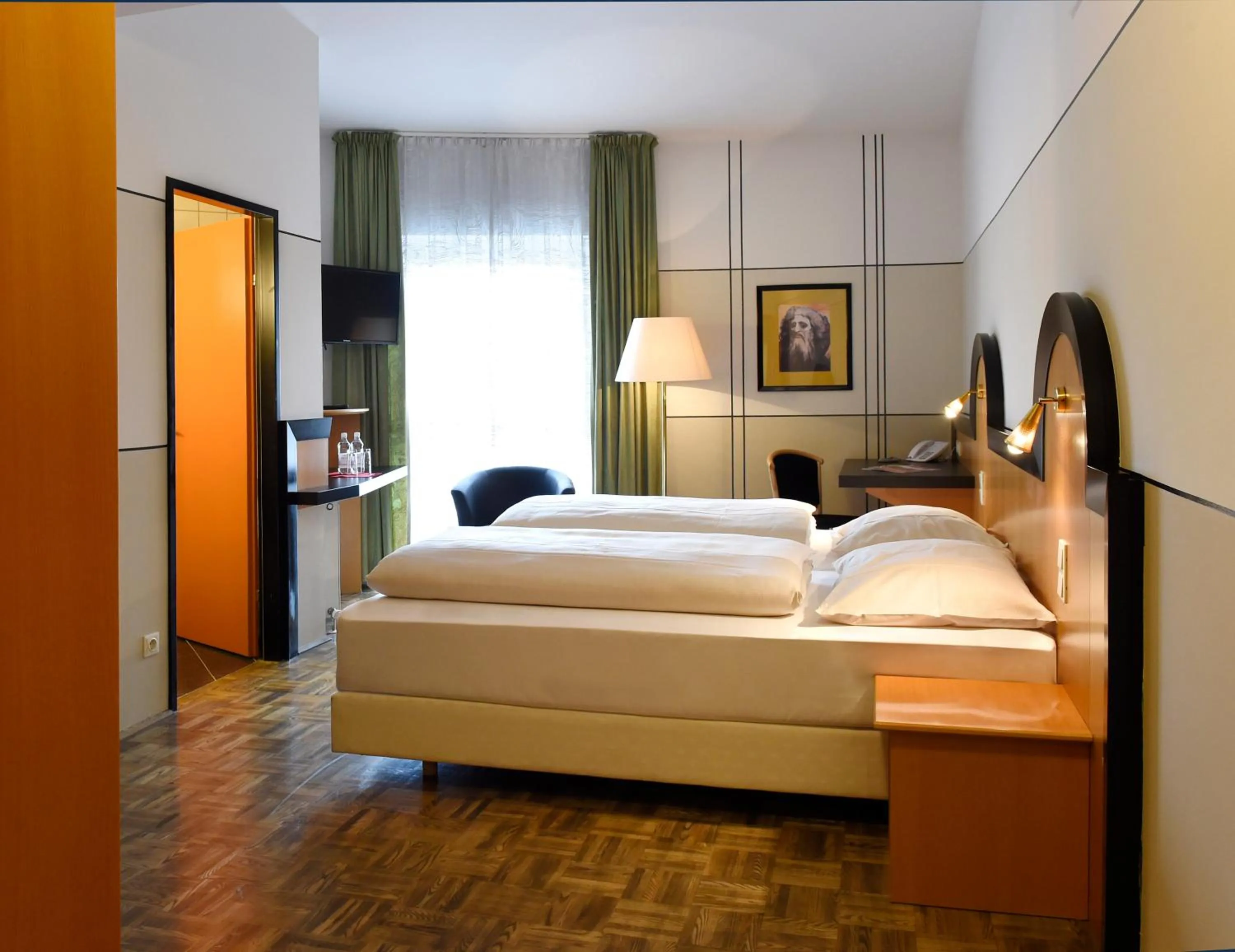 Bed in Hotel Fuchspalast