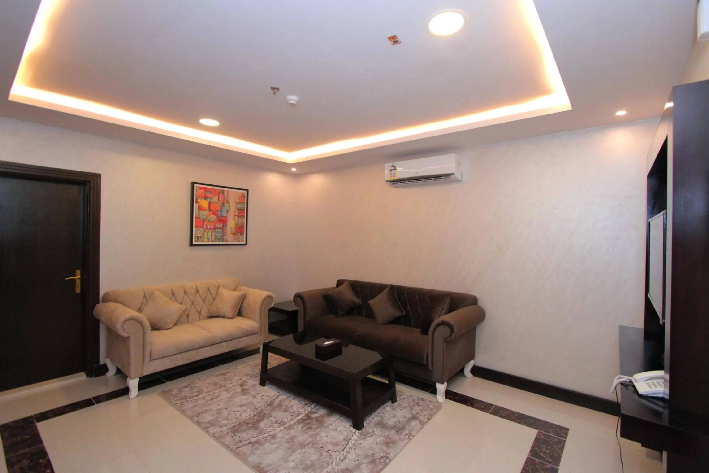 Seating area in Qasr Rayana Aparthotel