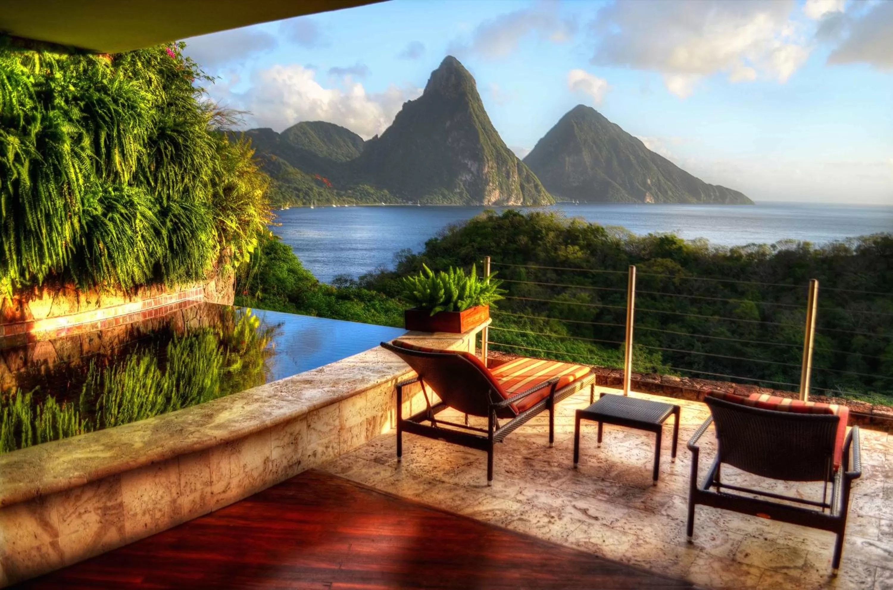 Landmark view in Jade Mountain
