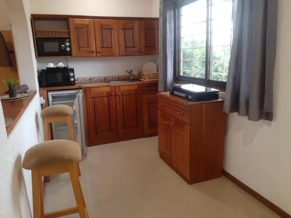 Kitchen or kitchenette in Hans Cottage Botel