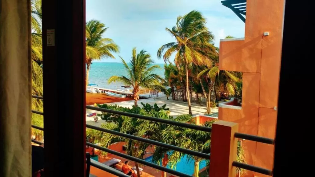 Pool View in Beach Side Condos Caye Caulker by CCVH