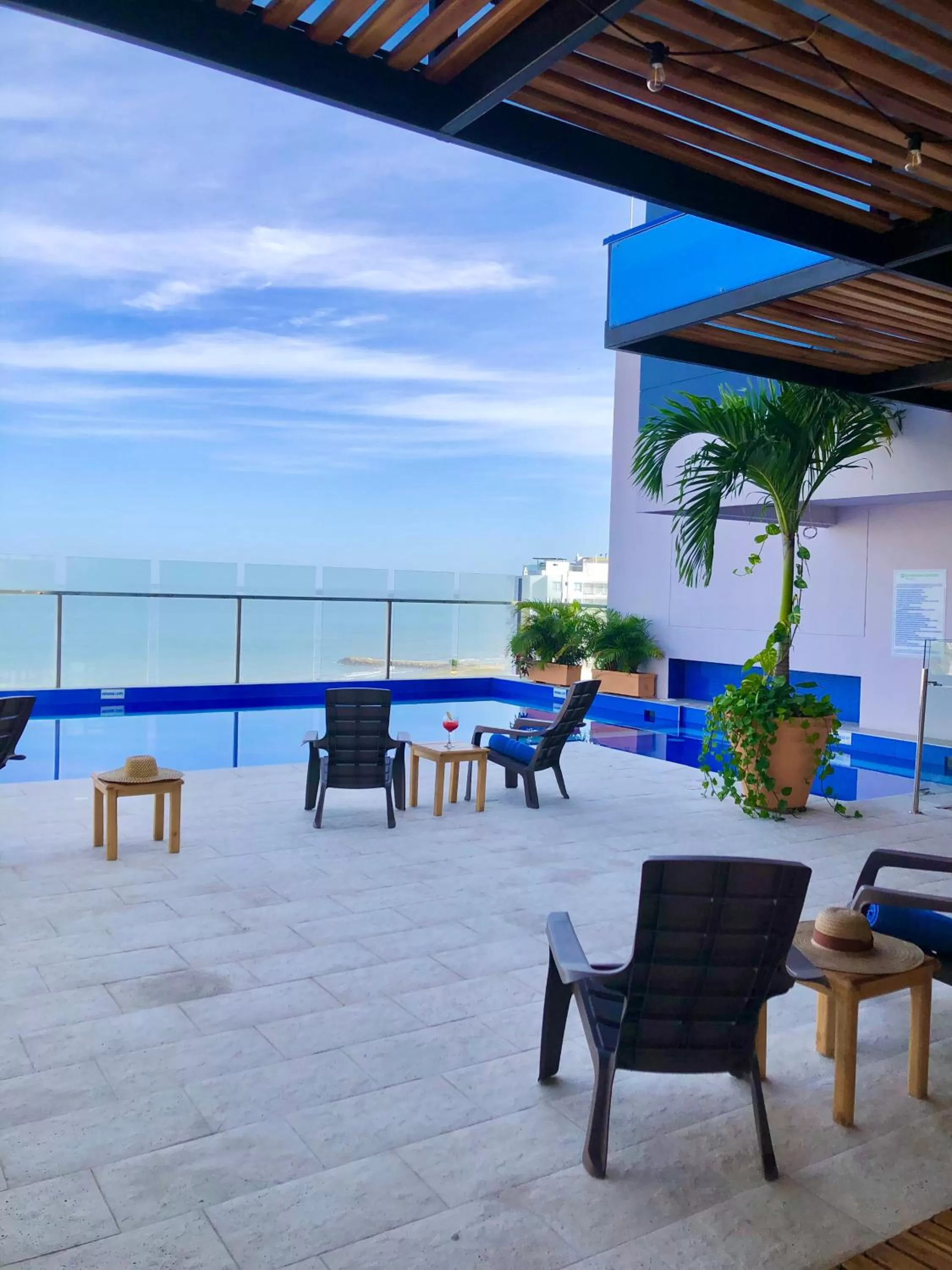 Pool view in Wyndham Garden Cartagena