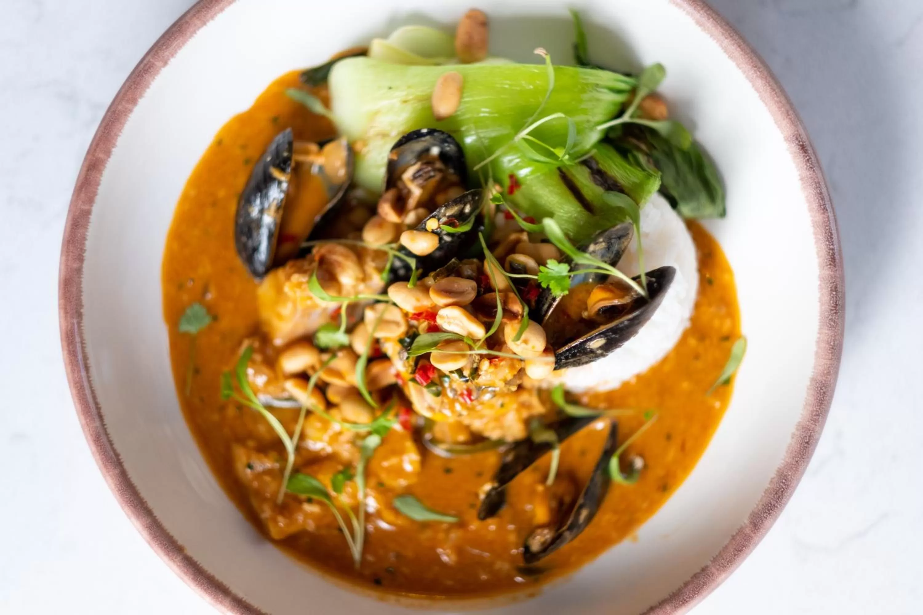 Food close-up in Fowey Hall Hotel