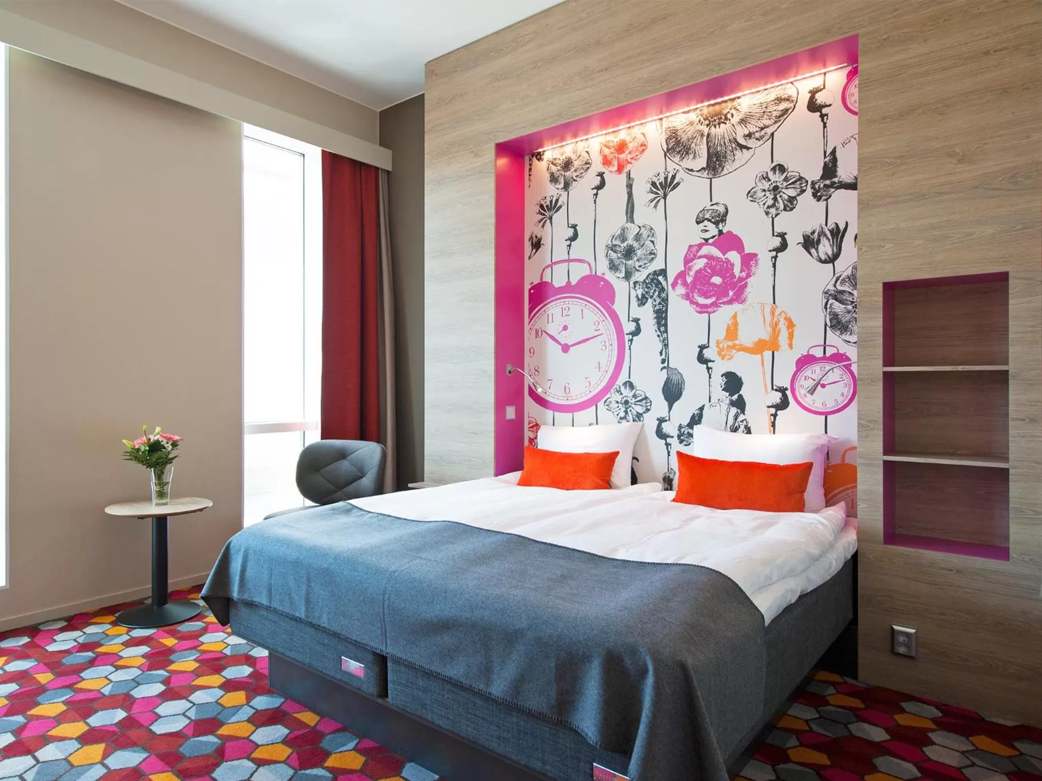 Spring, Bed in Motel L Hammarby Sjöstad