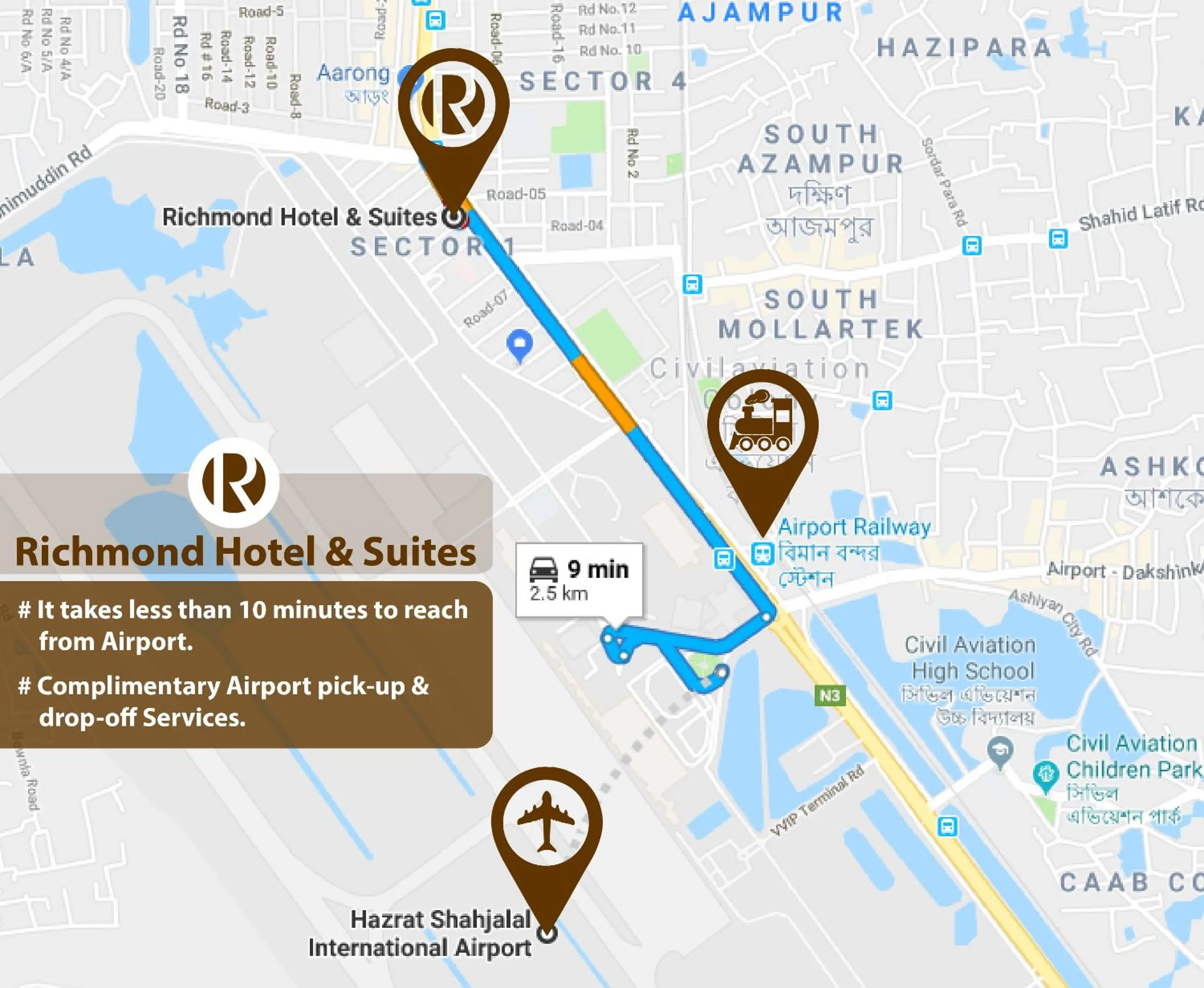 Bird's eye view in Richmond Hotel & Suites