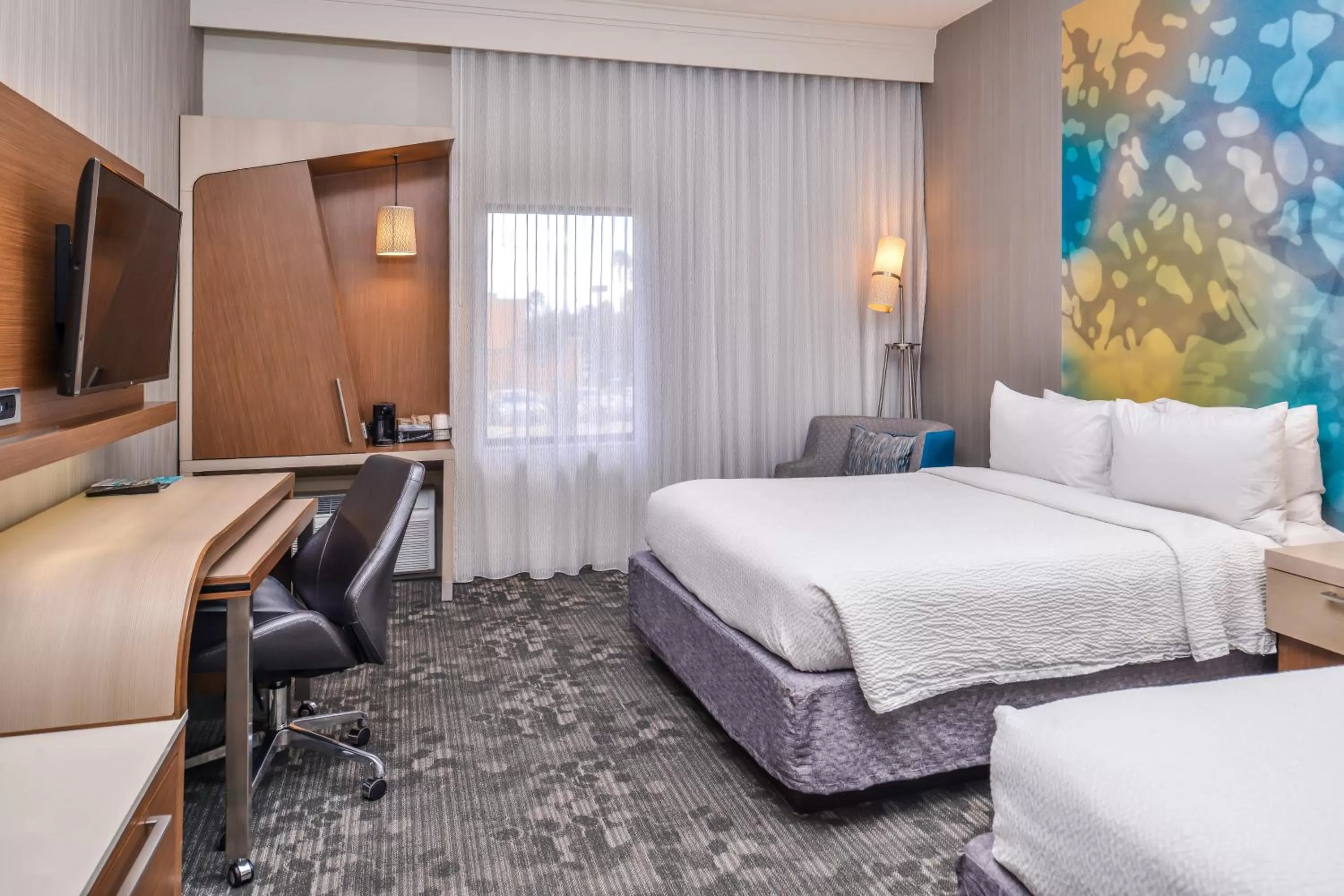 Queen Room with Two Queen Beds - Hearing Accessible in Courtyard Palm Desert