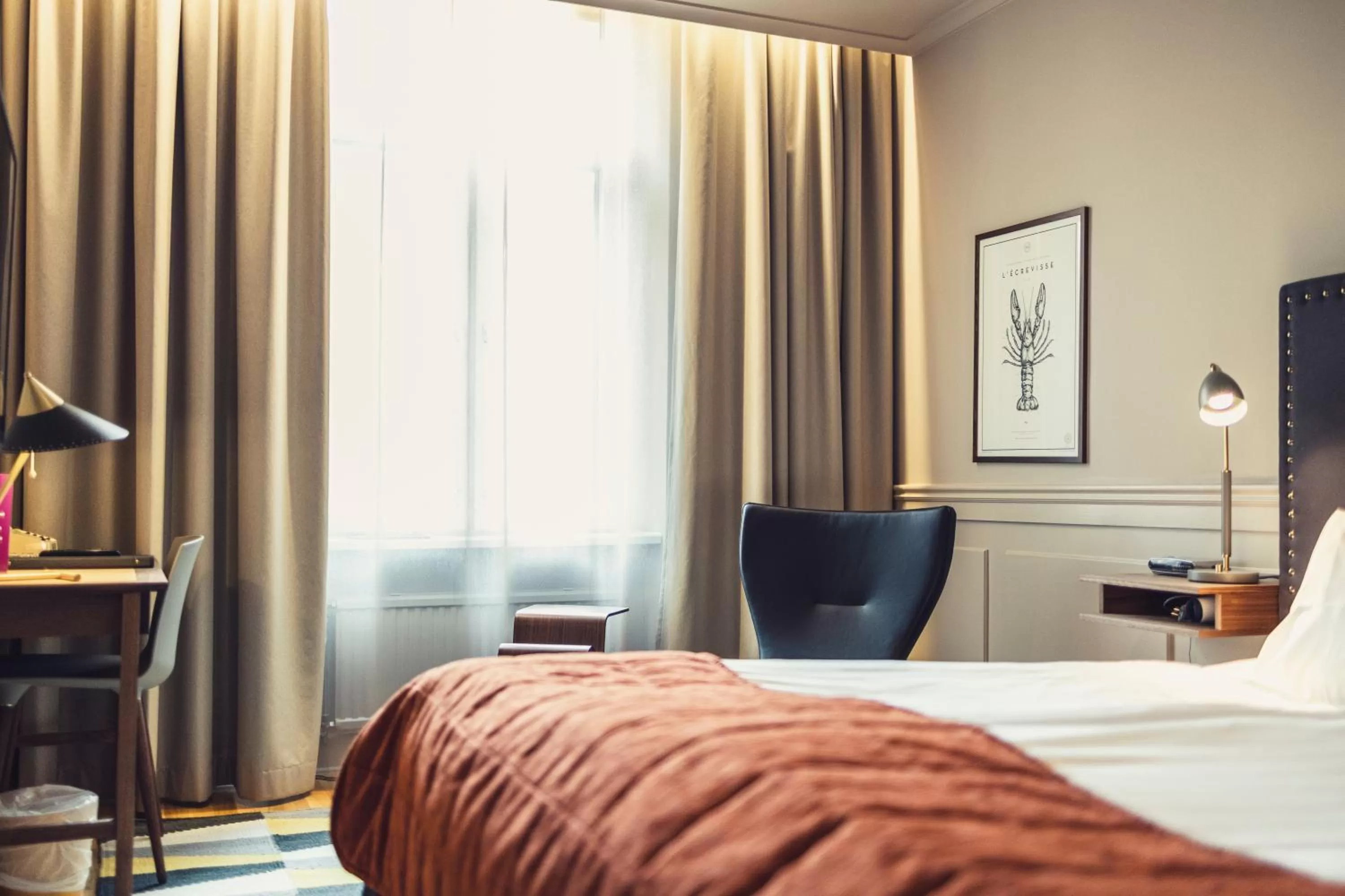 Bed in Hotel Poseidon