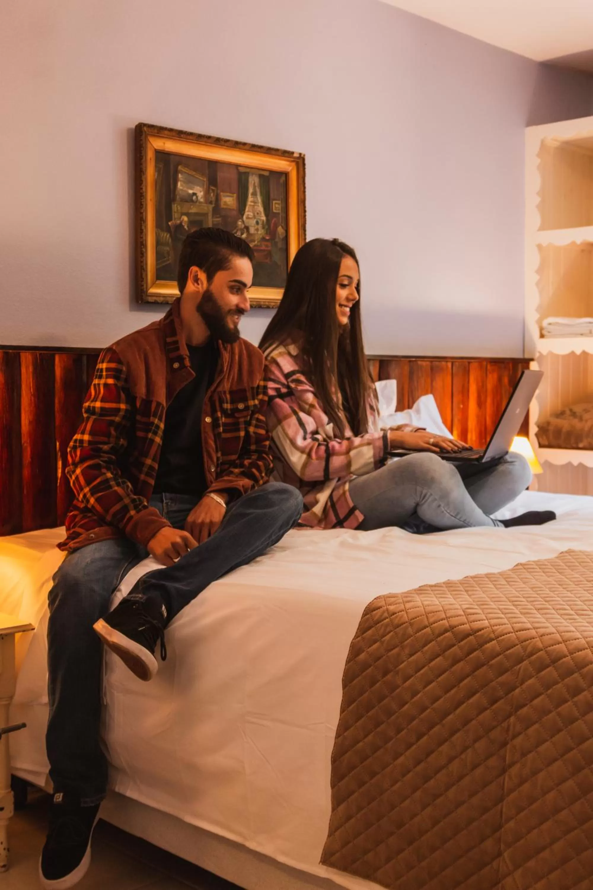 People, Bed in Green Village Hotel