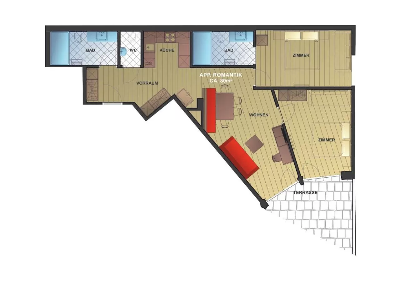 Photo of the whole room in Appartement-Pension Kendlbacher