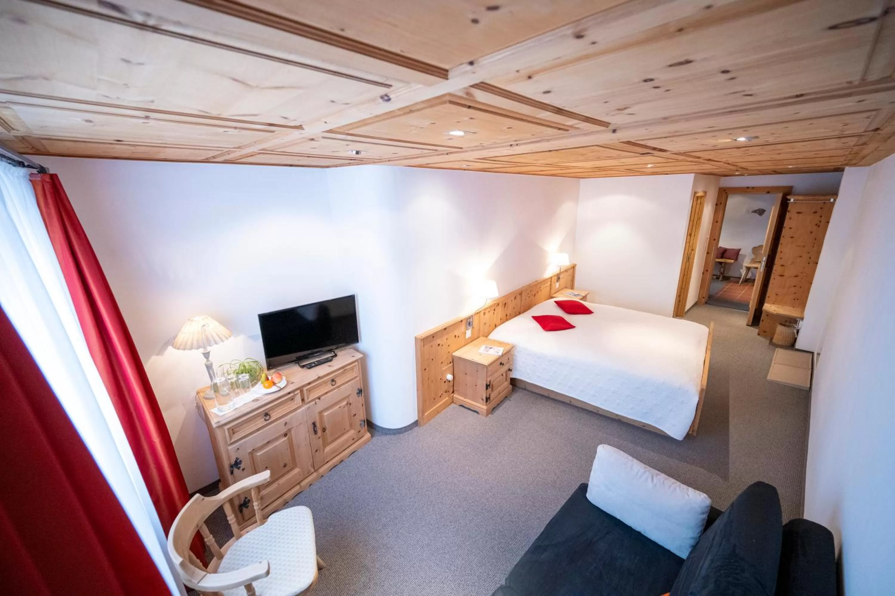 Bed in Hotel Engiadina