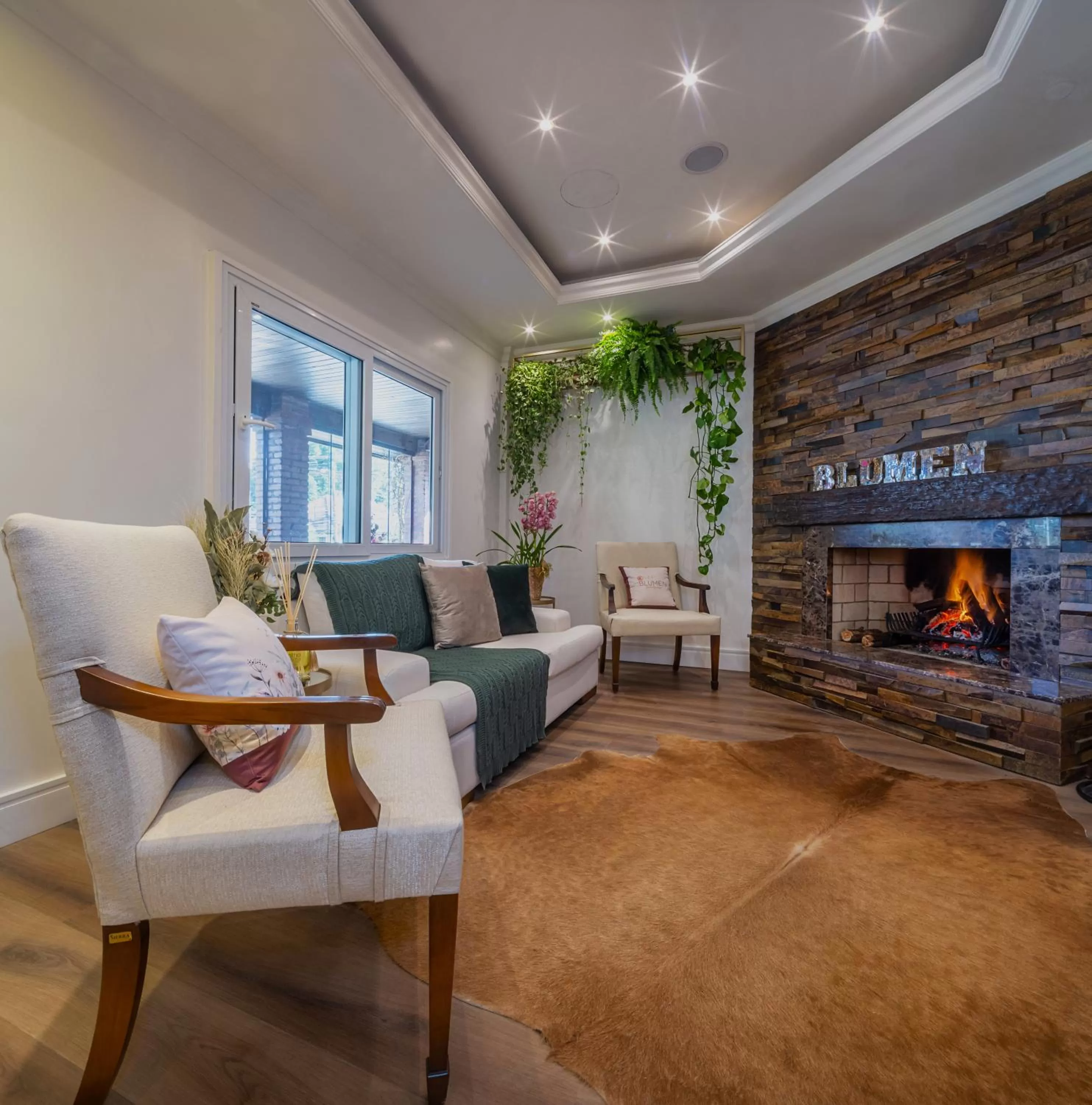 Living room in Blumen Hotel Boutique