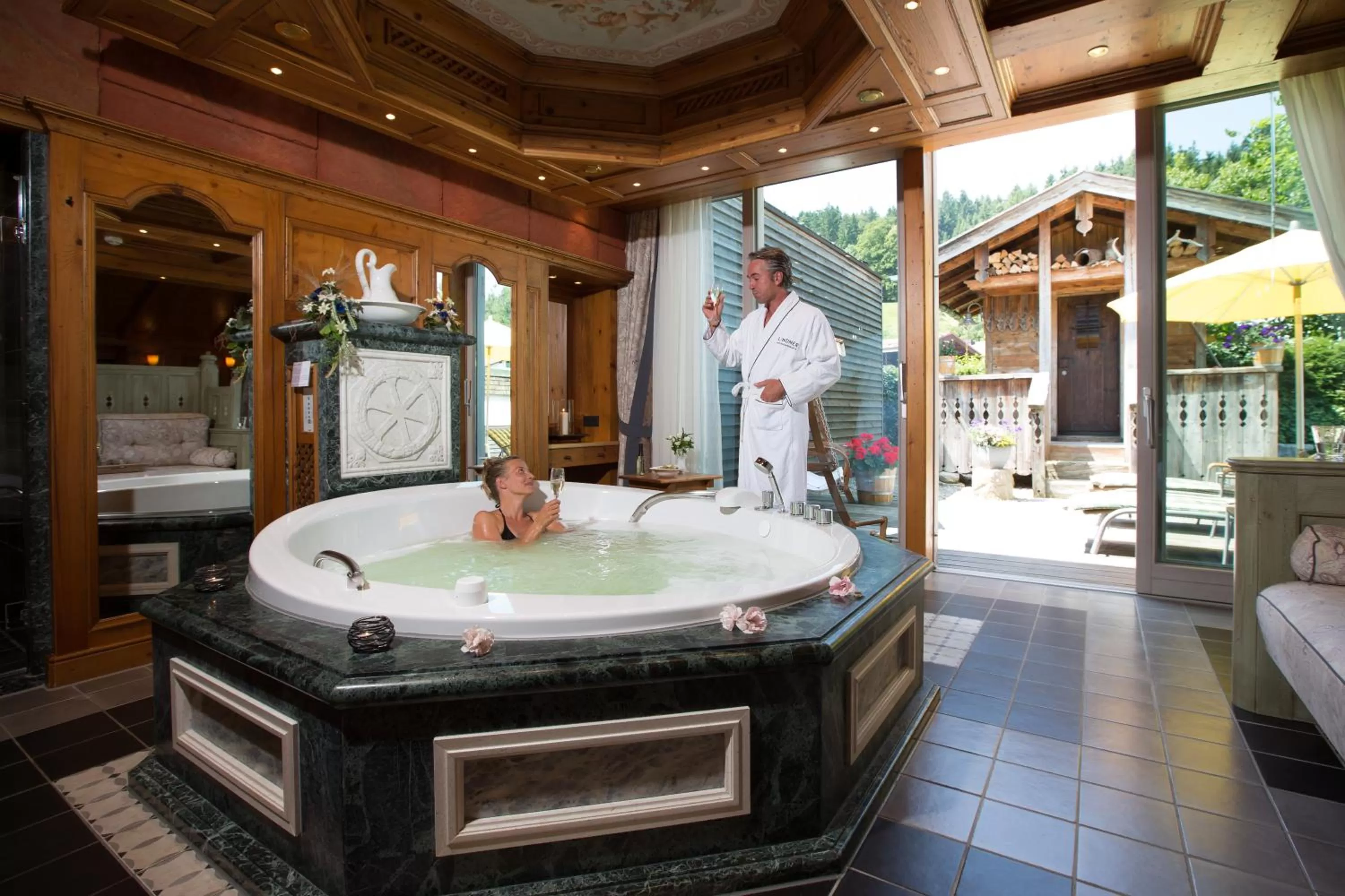 Spa and wellness centre/facilities in Parkhotel Oberstaufen