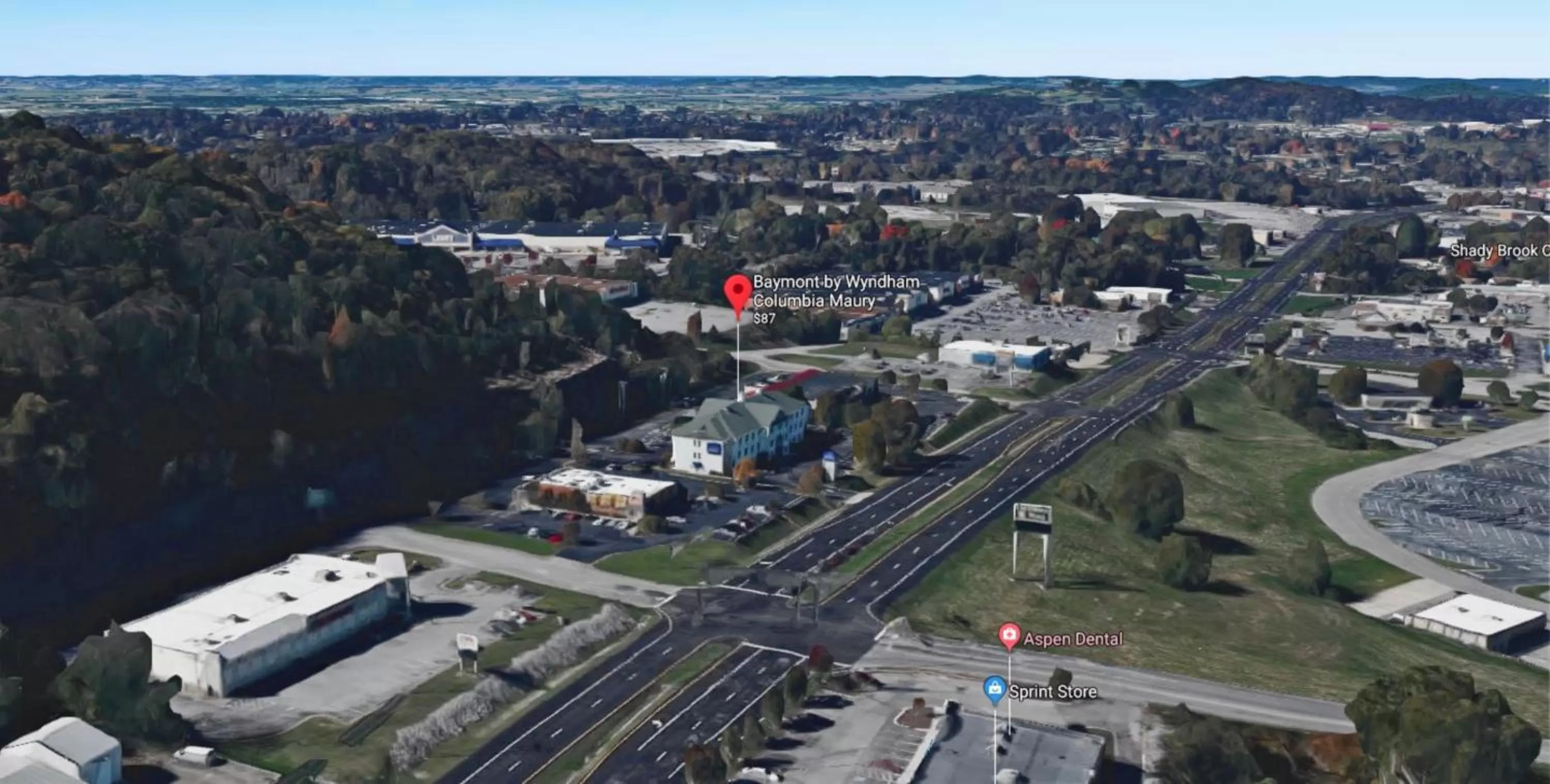 Bird's eye view in Baymont by Wyndham Columbia Maury