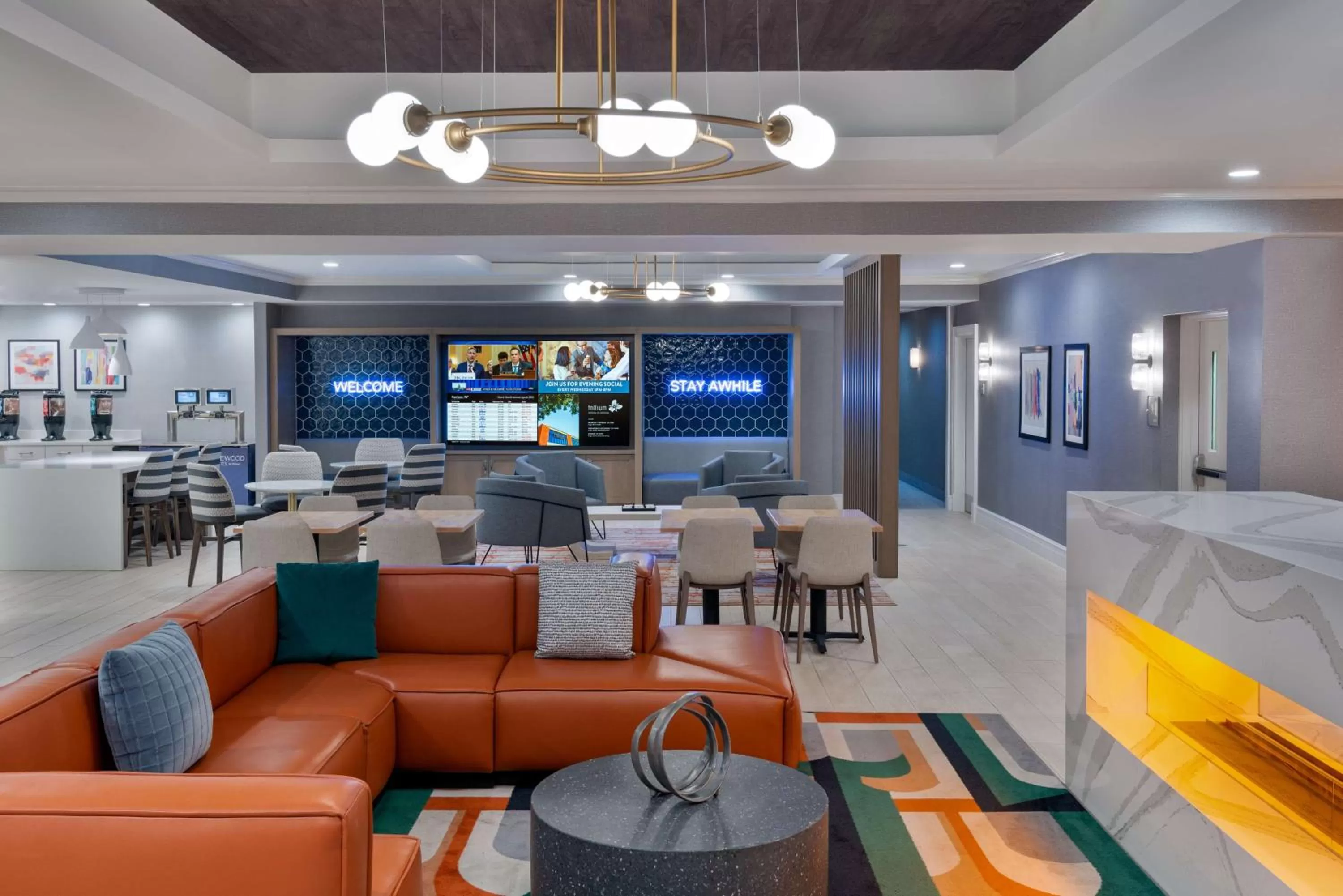 Lobby or reception in Homewood Suites by Hilton Boston/Canton, MA
