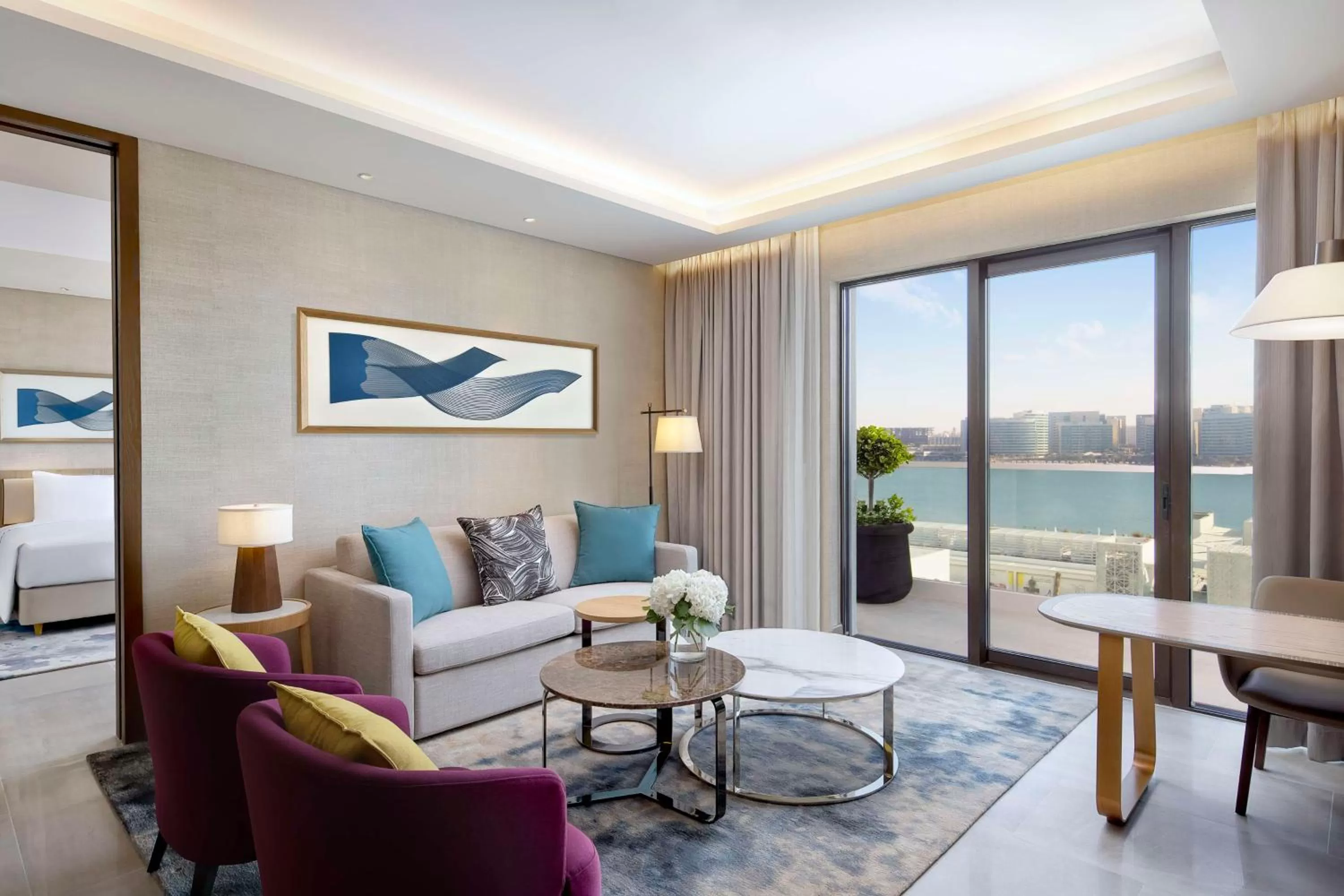 Living room in Hilton Abu Dhabi Yas Island