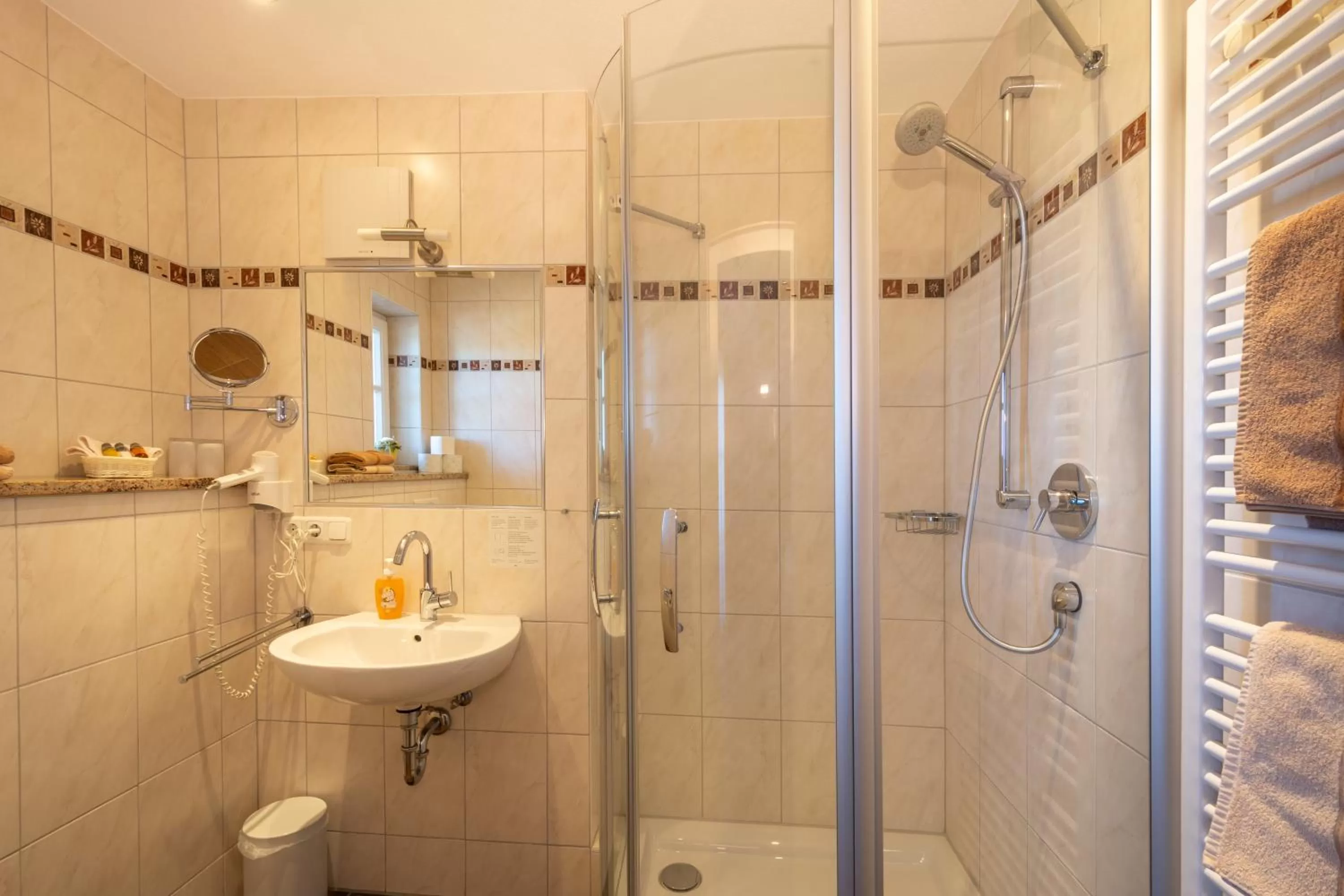Shower in Boutique Hotel Angerer