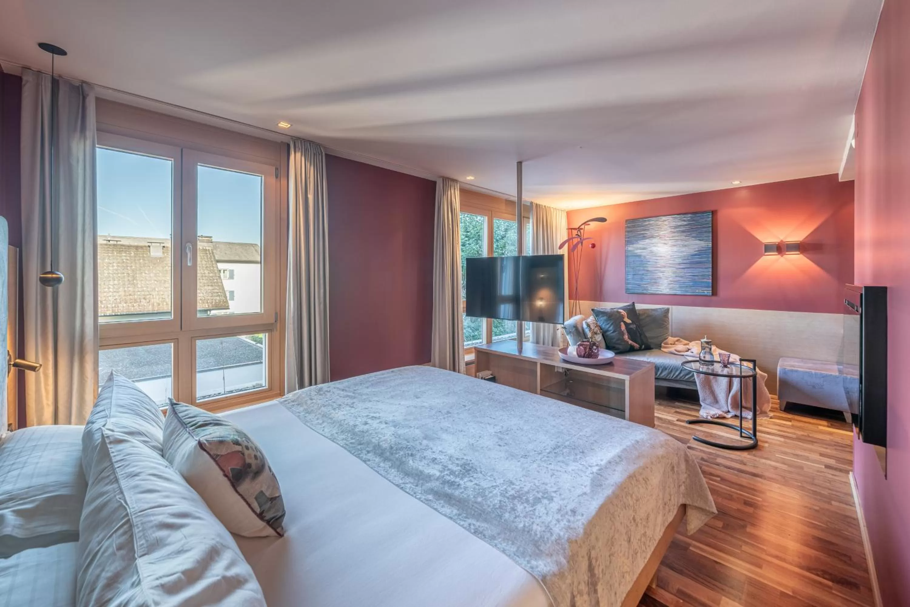 Photo of the whole room, Bed in hirschen dornbirn - das boutiquestyle hotel - skyrelax & wellness im rooftop