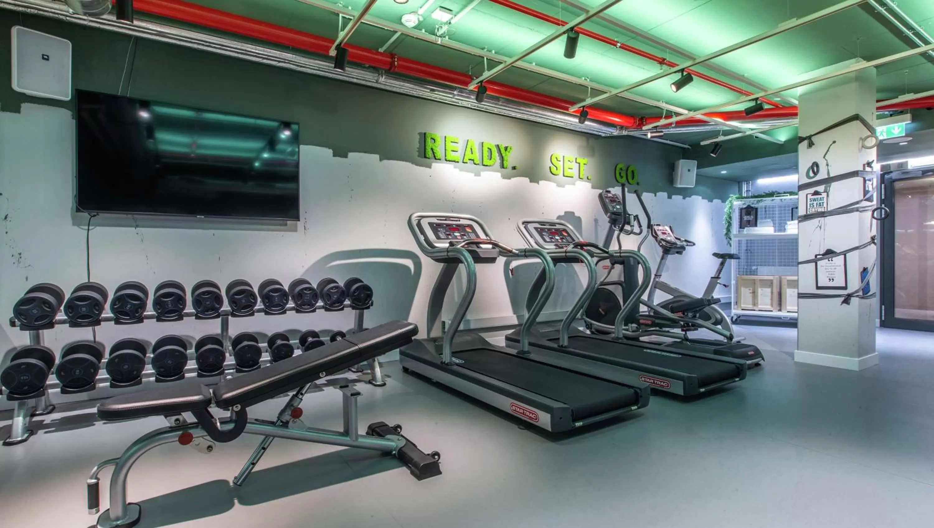 Fitness centre/facilities in Hilton Garden Inn Mannheim