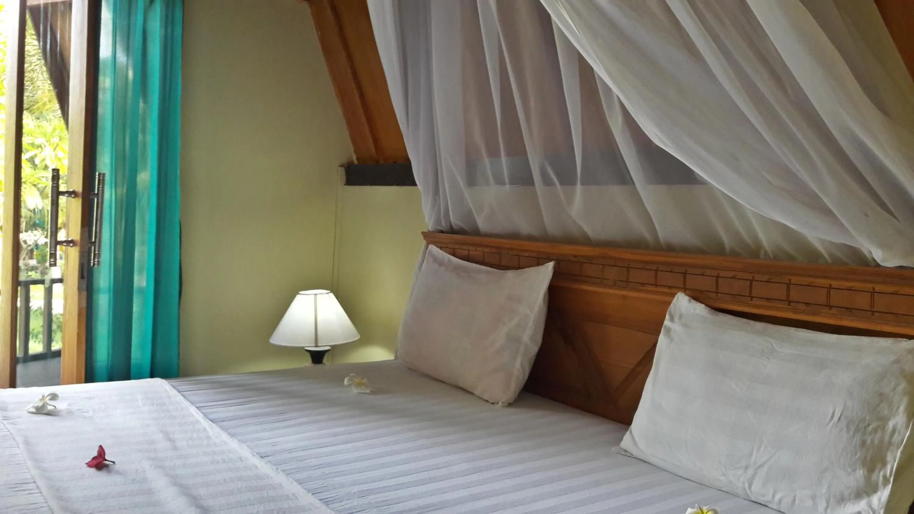 View (from property/room), Bed in Pandan Bungalow