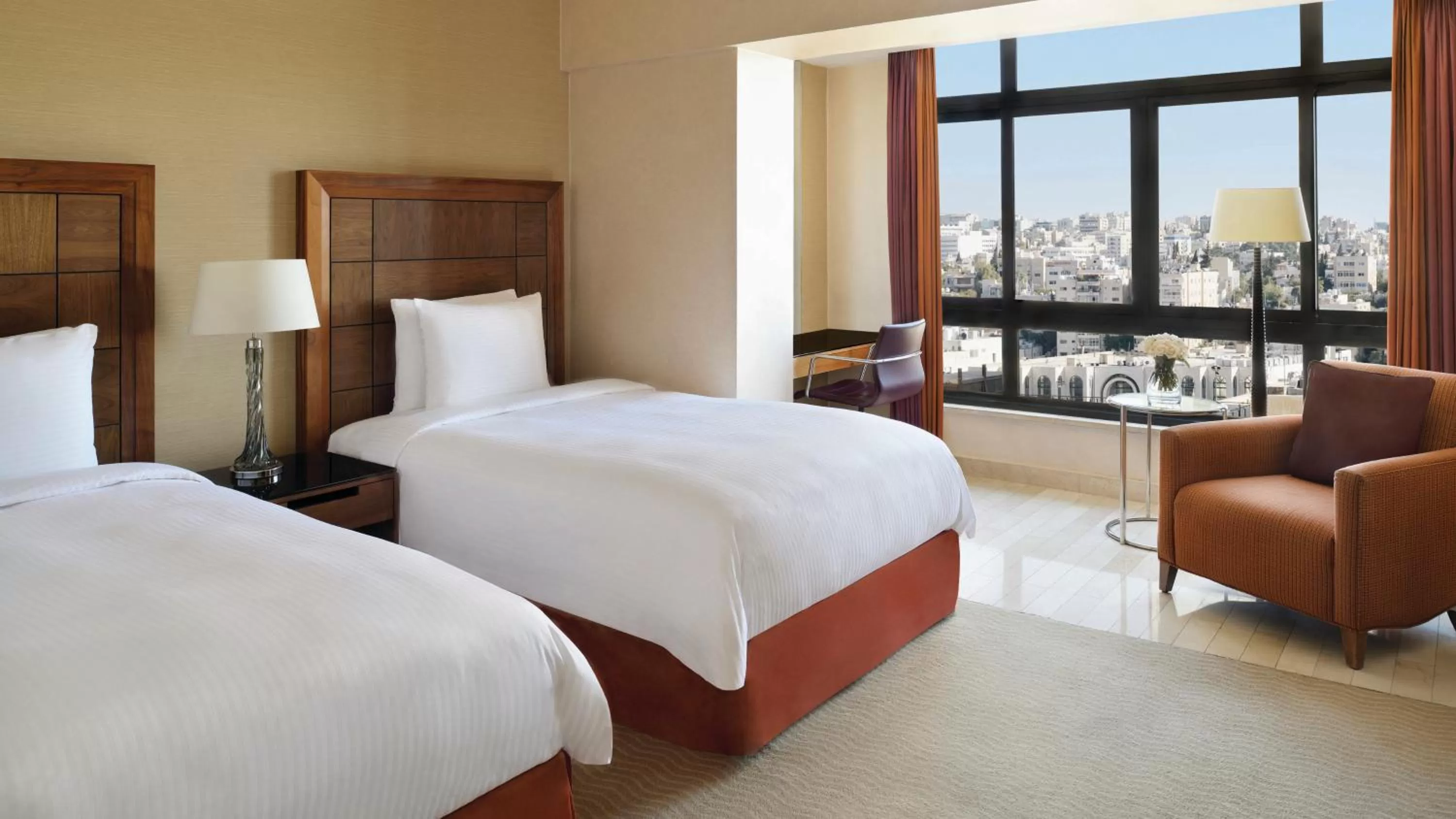 View (from property/room), Bed in InterContinental Amman Jordan by IHG