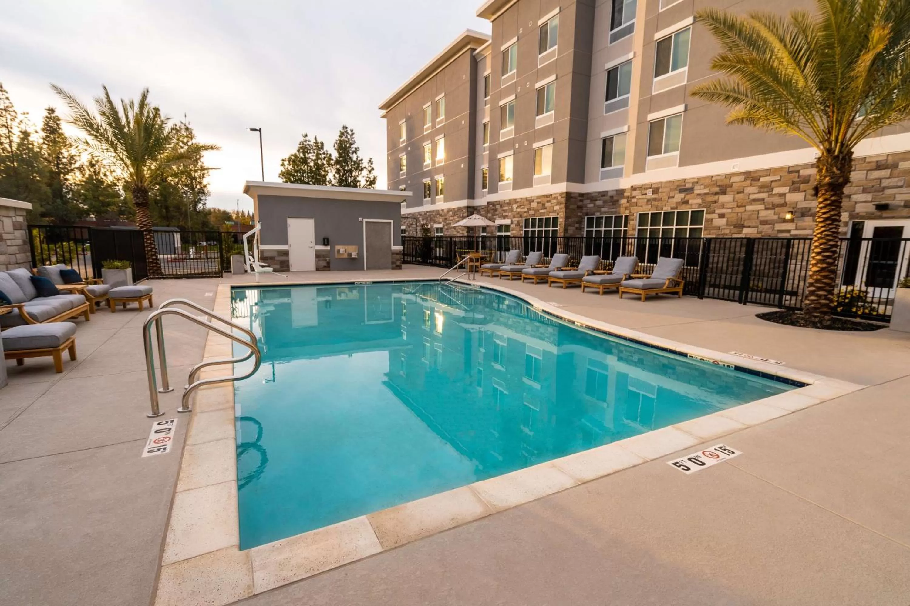 Pool view in Homewood Suites By Hilton Rancho Cordova, Ca