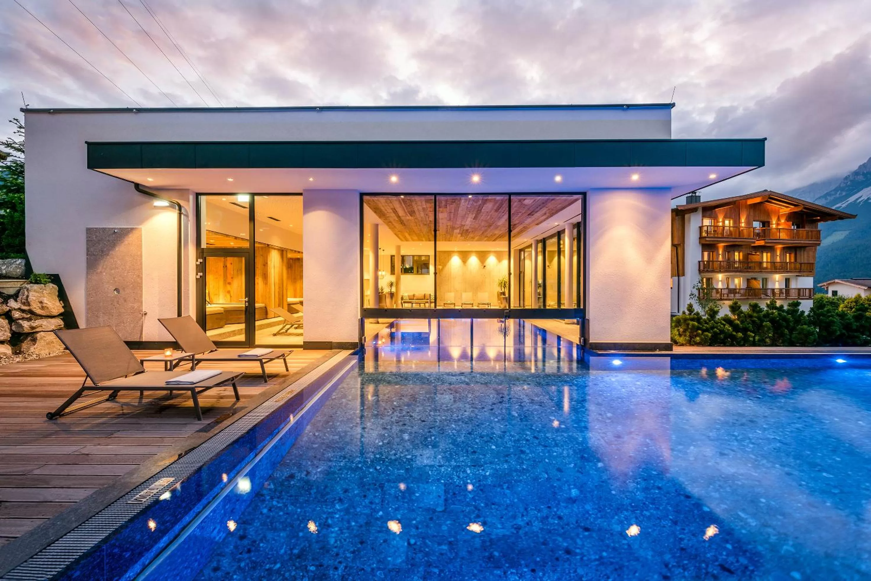 Open Air Bath in Hotel Der Bär