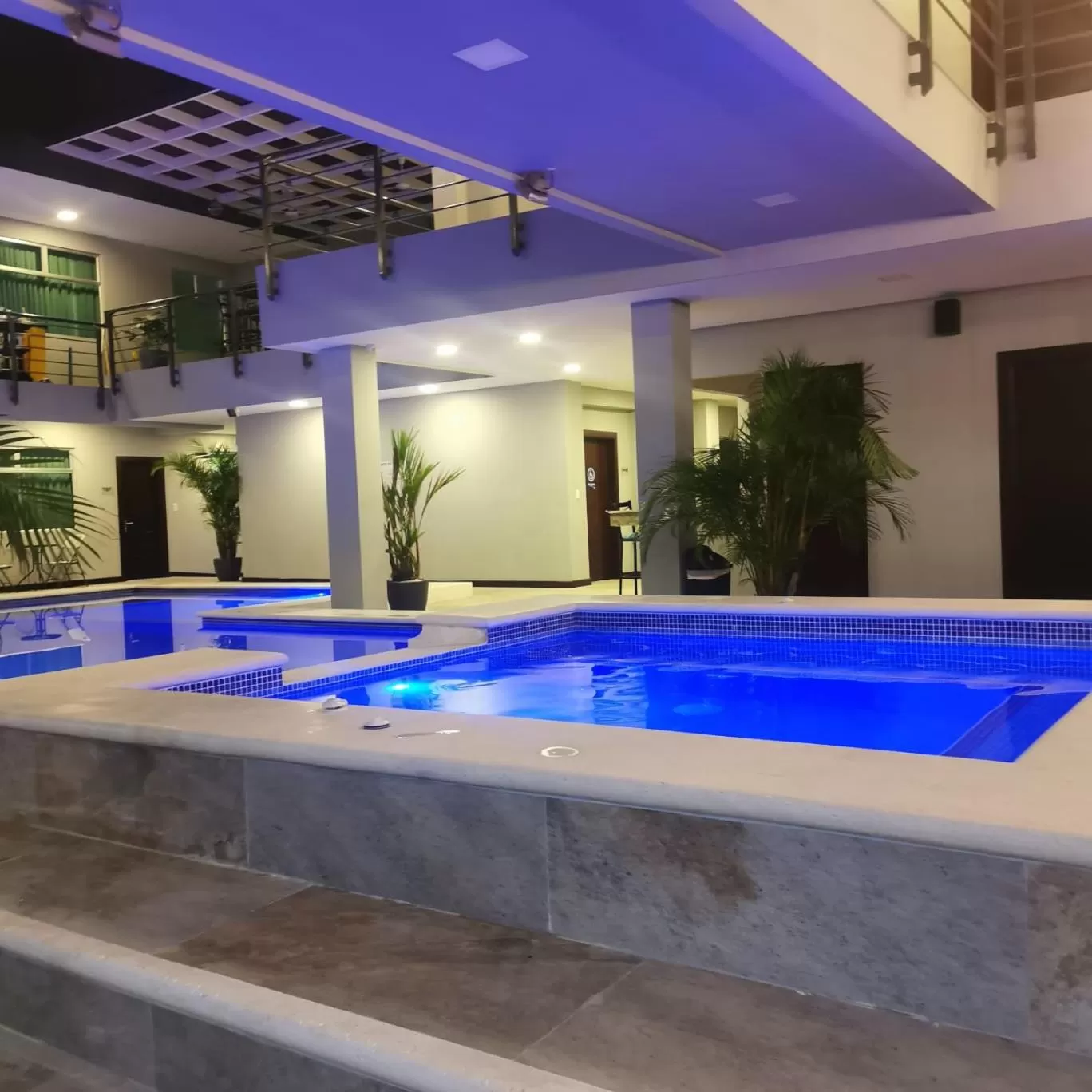 Pool view in Hotel Cayuga