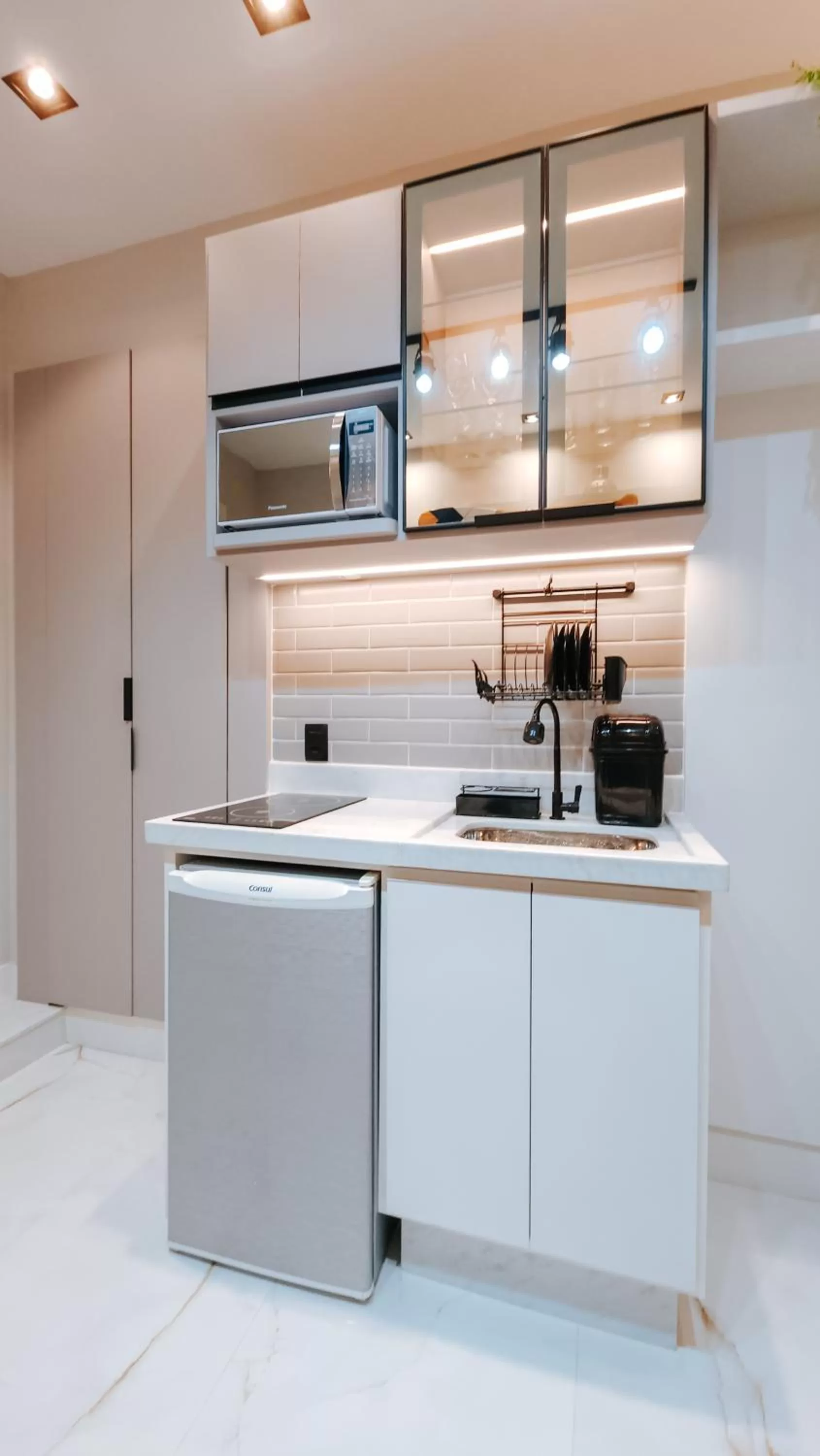 Kitchen or kitchenette in Pousada Água Marinha