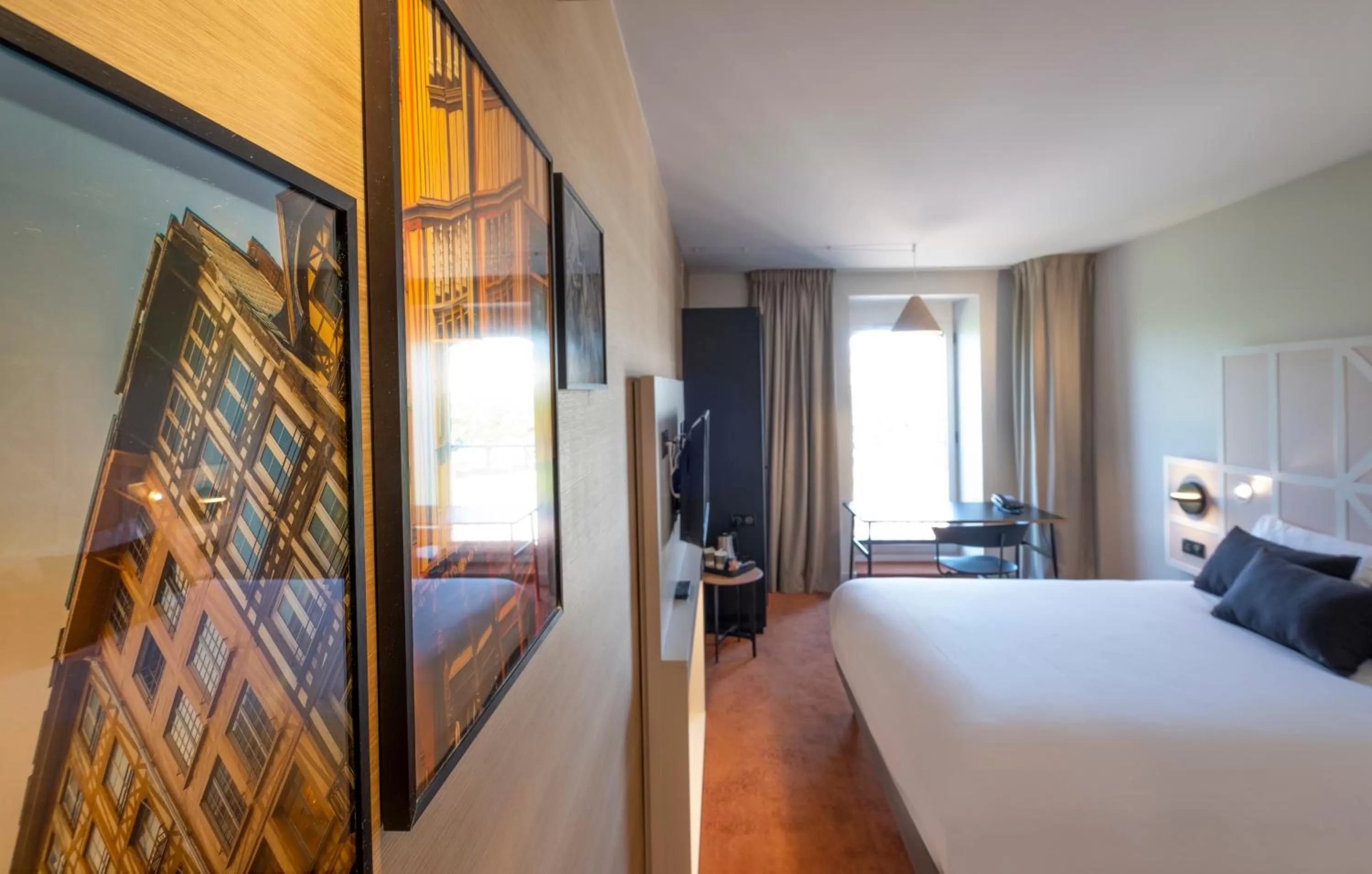 Decorative detail, Bed in Mercure Rouen Centre Champ de Mars