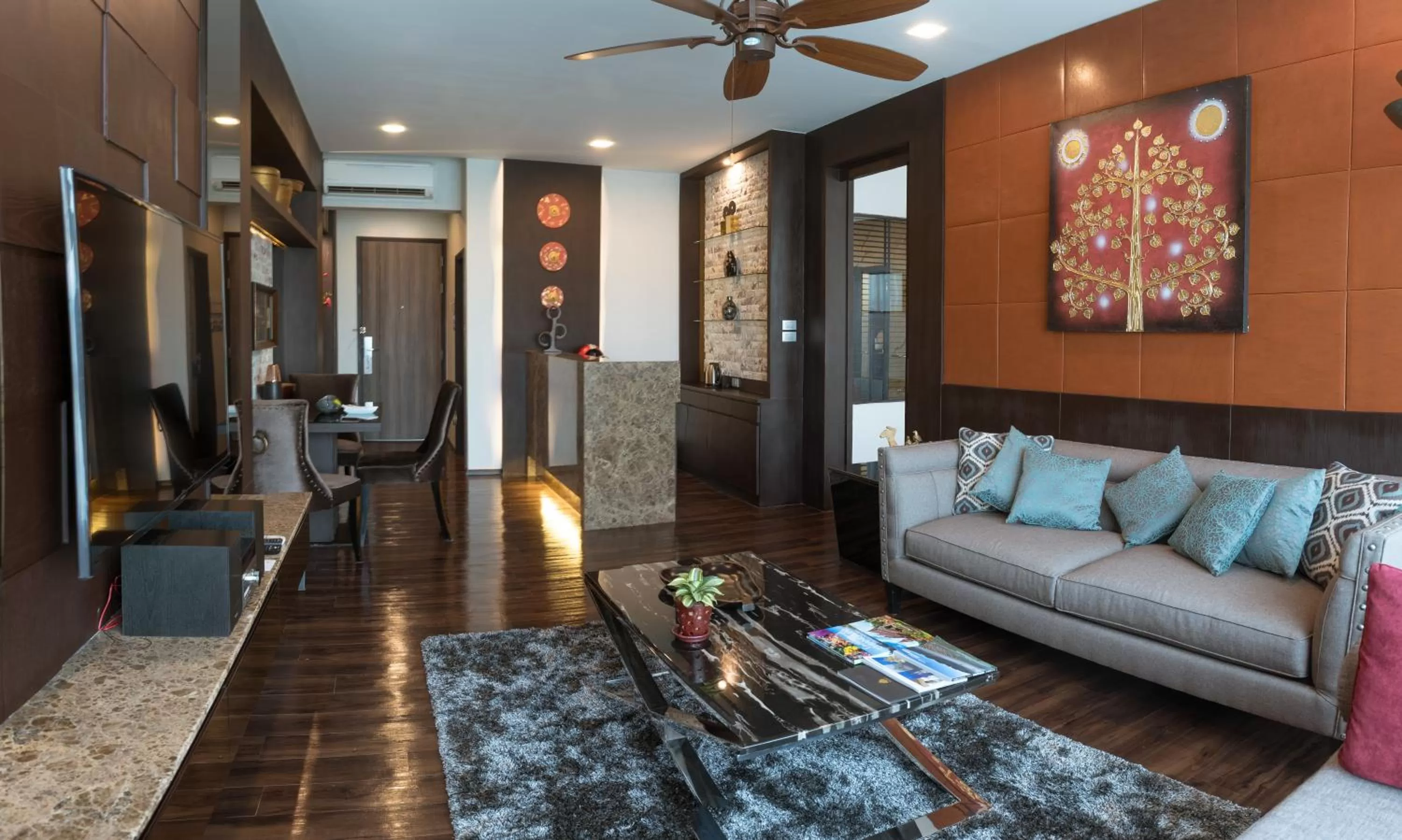 Living room in North Hill City Resort