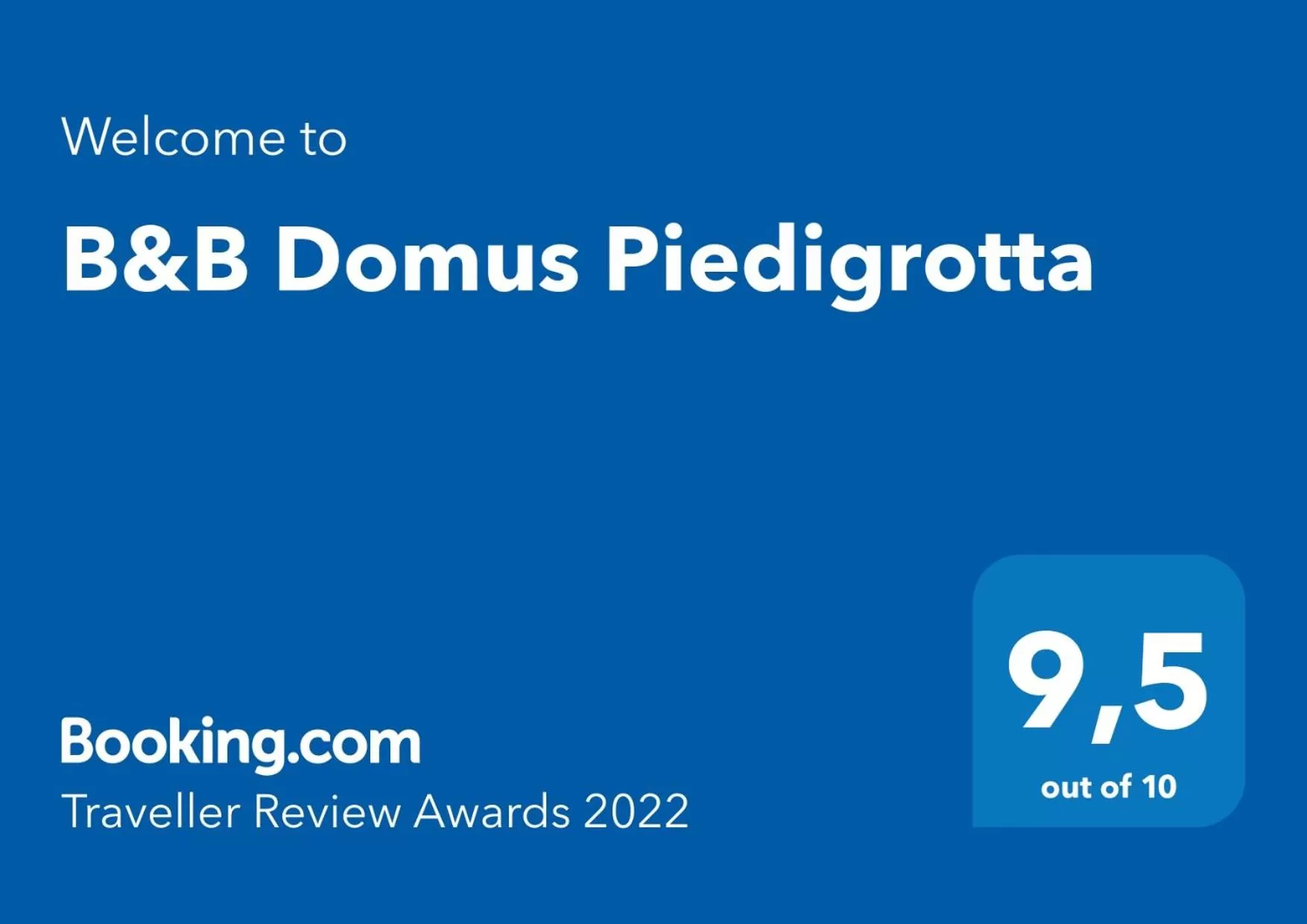 Certificate/Award in B&B Domus Piedigrotta