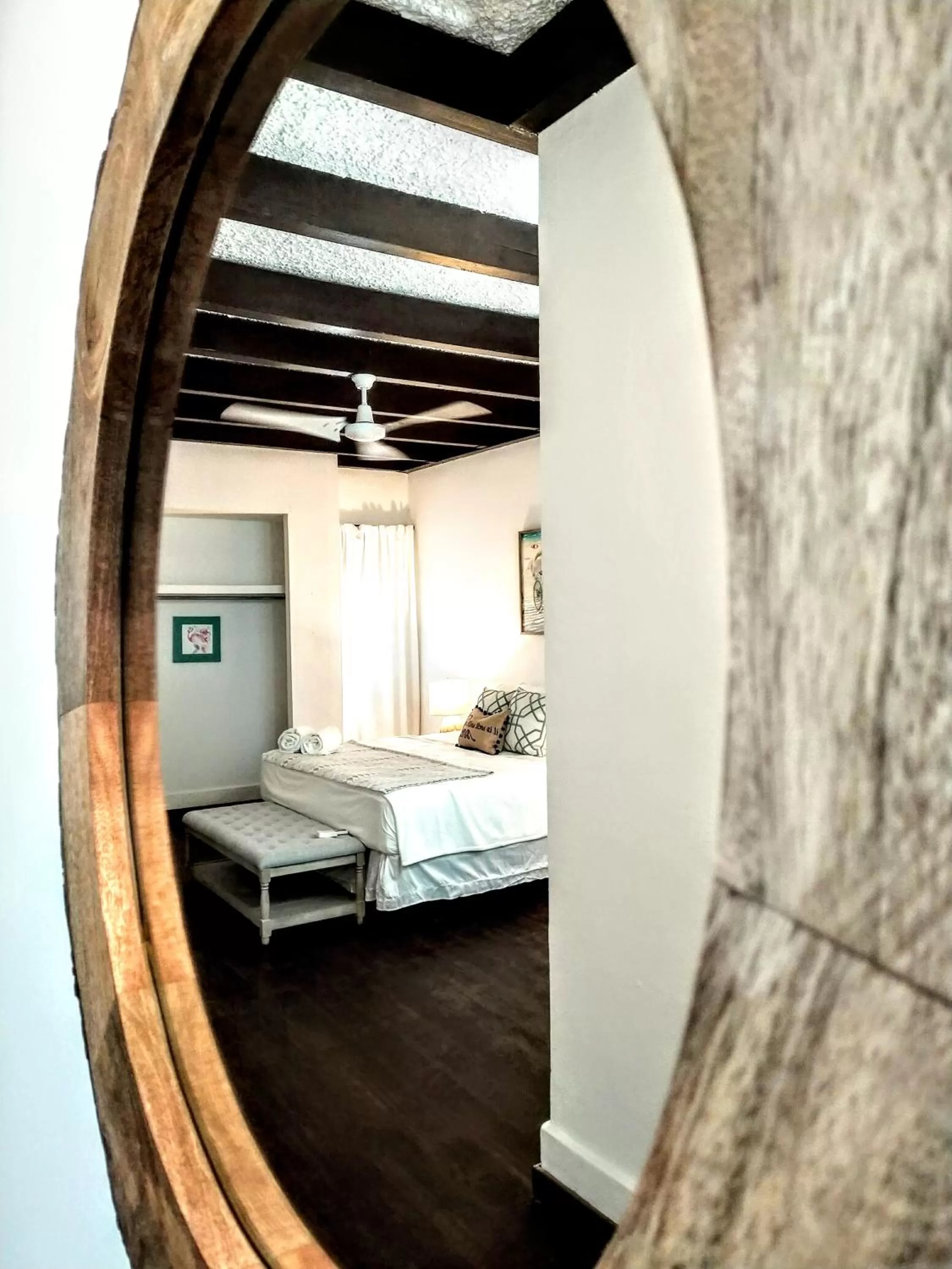 Photo of the whole room, Bed in La Capitana Old San Juan Building