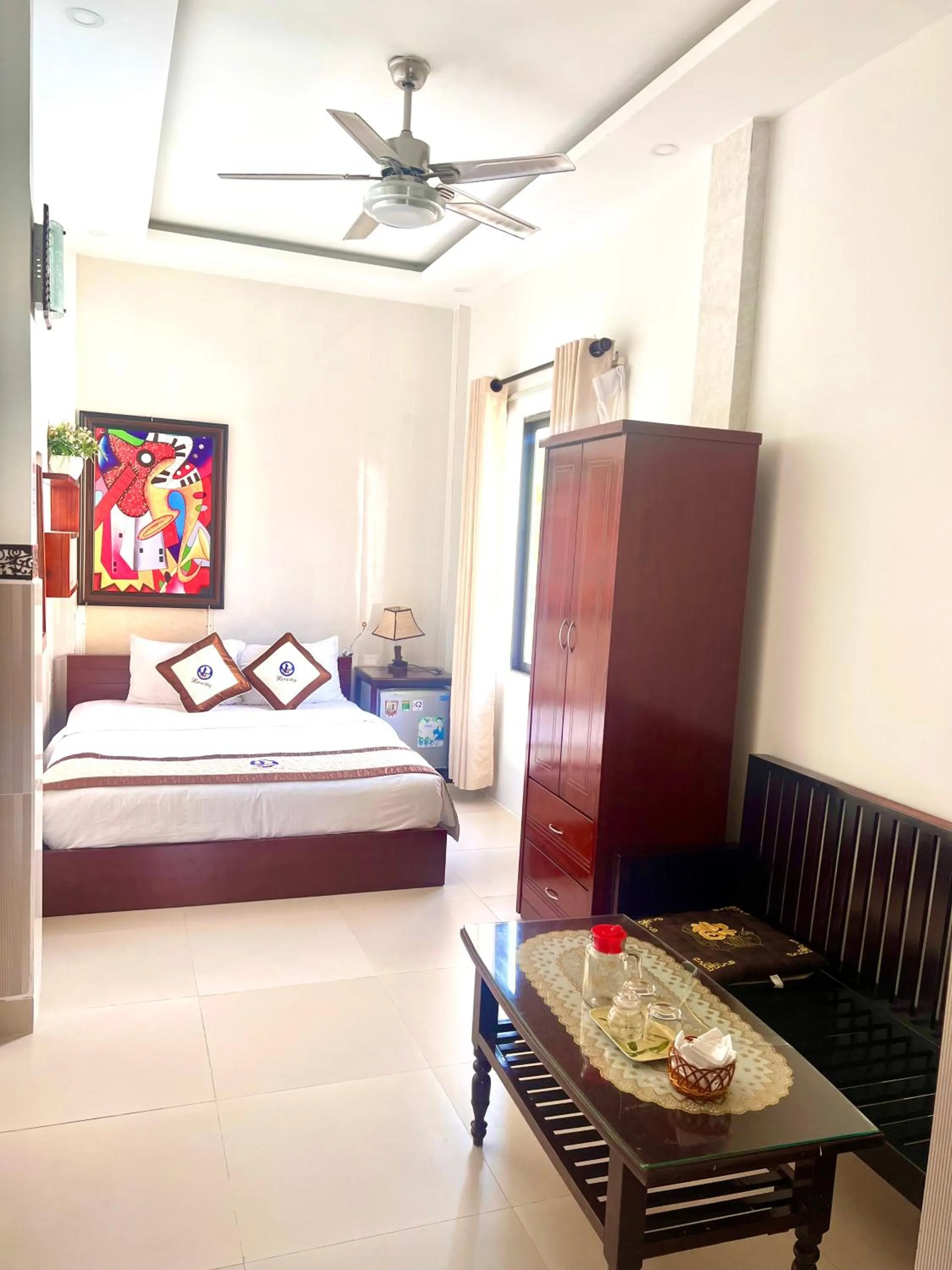 Photo of the whole room, Bed in Hoi An Ngo Homestay