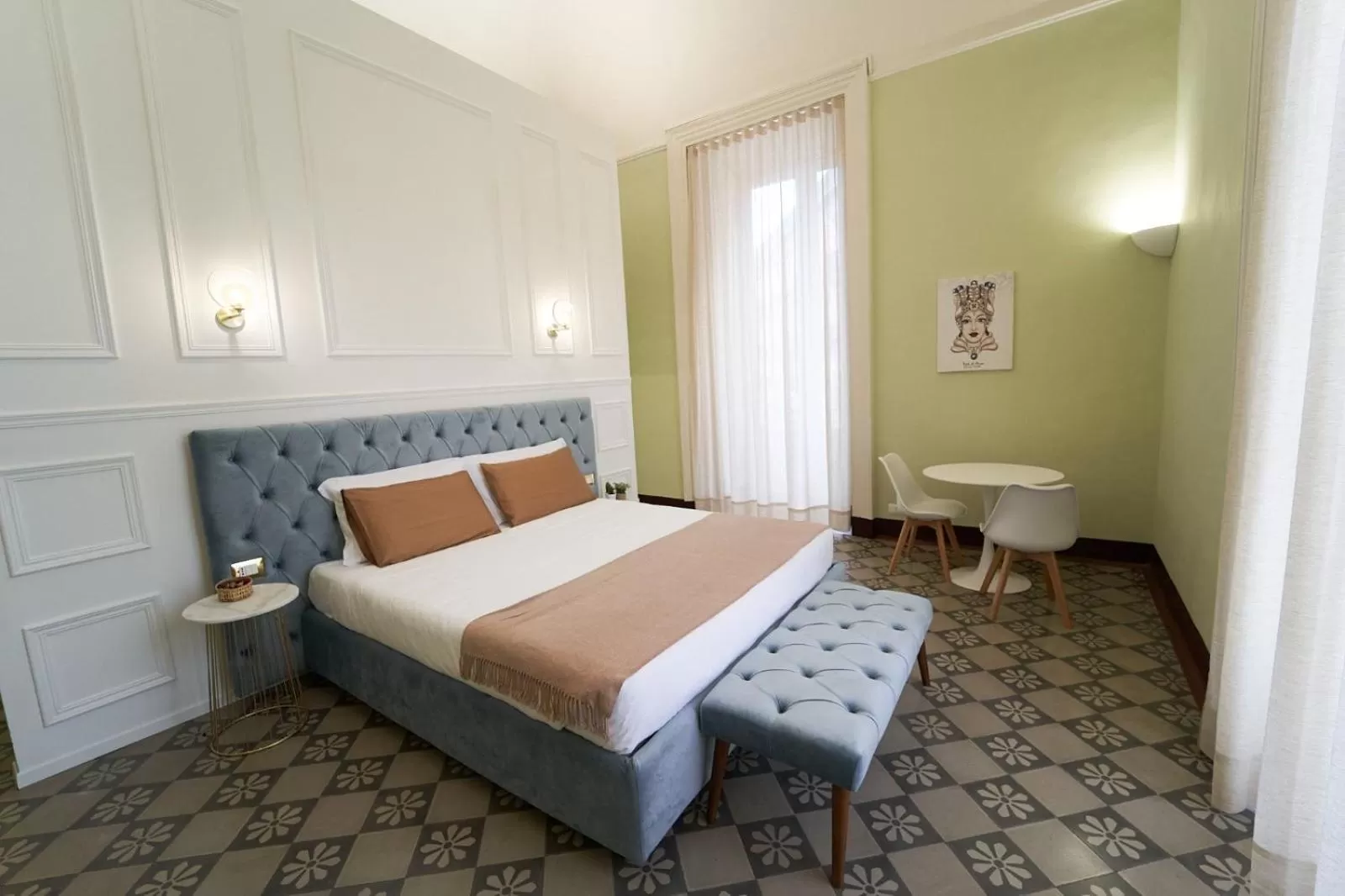 Bed in Toscano Palace Luxury Rooms Catania