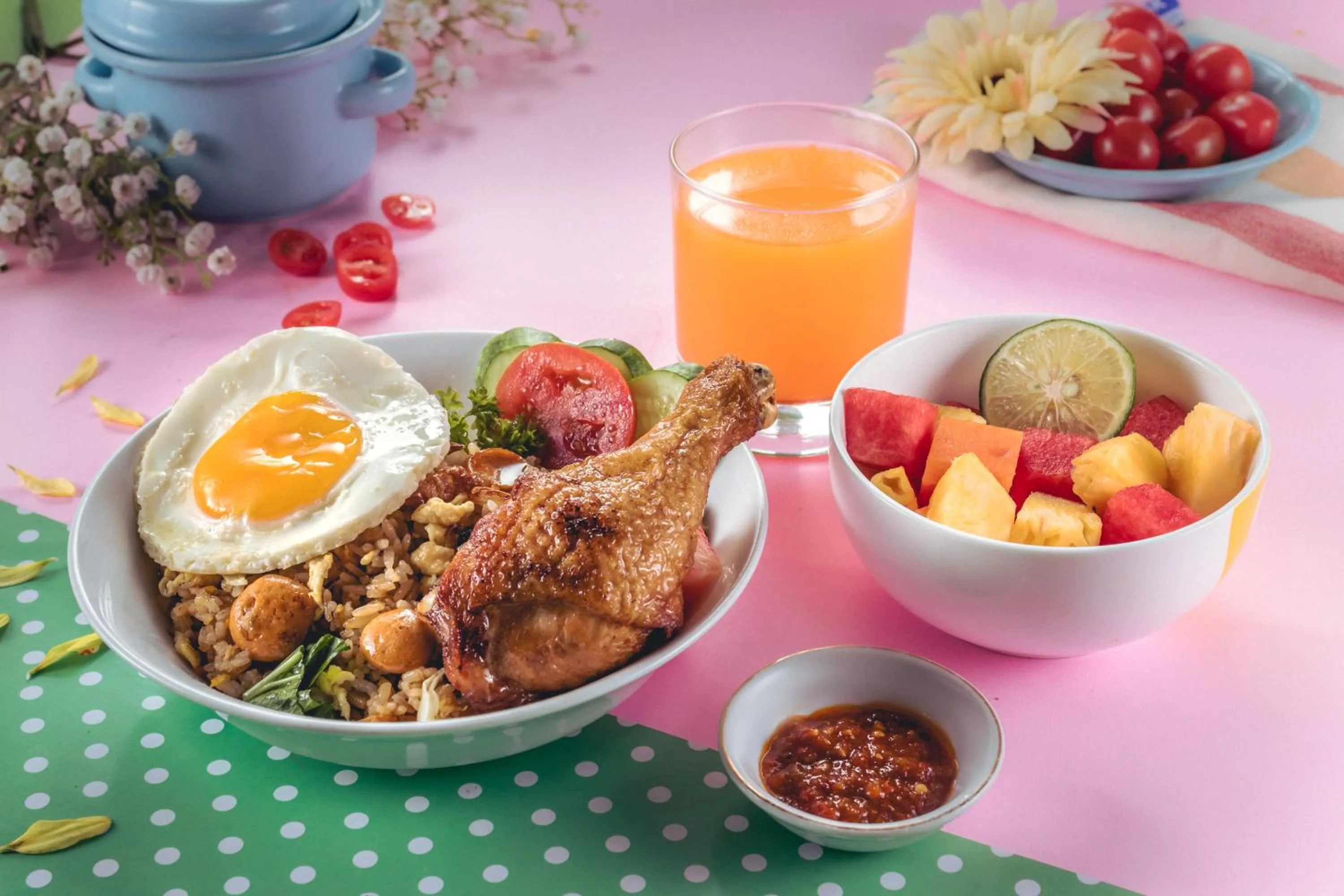 Asian breakfast in POP! Hotel Sangaji Yogyakarta