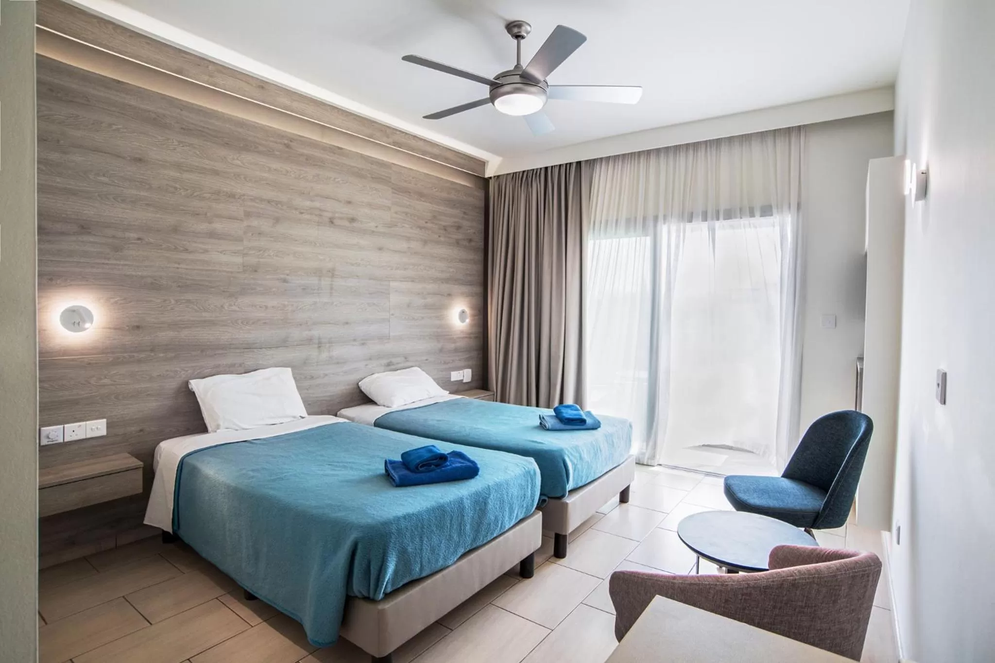 Bed in Aphrodite Beach Hotel