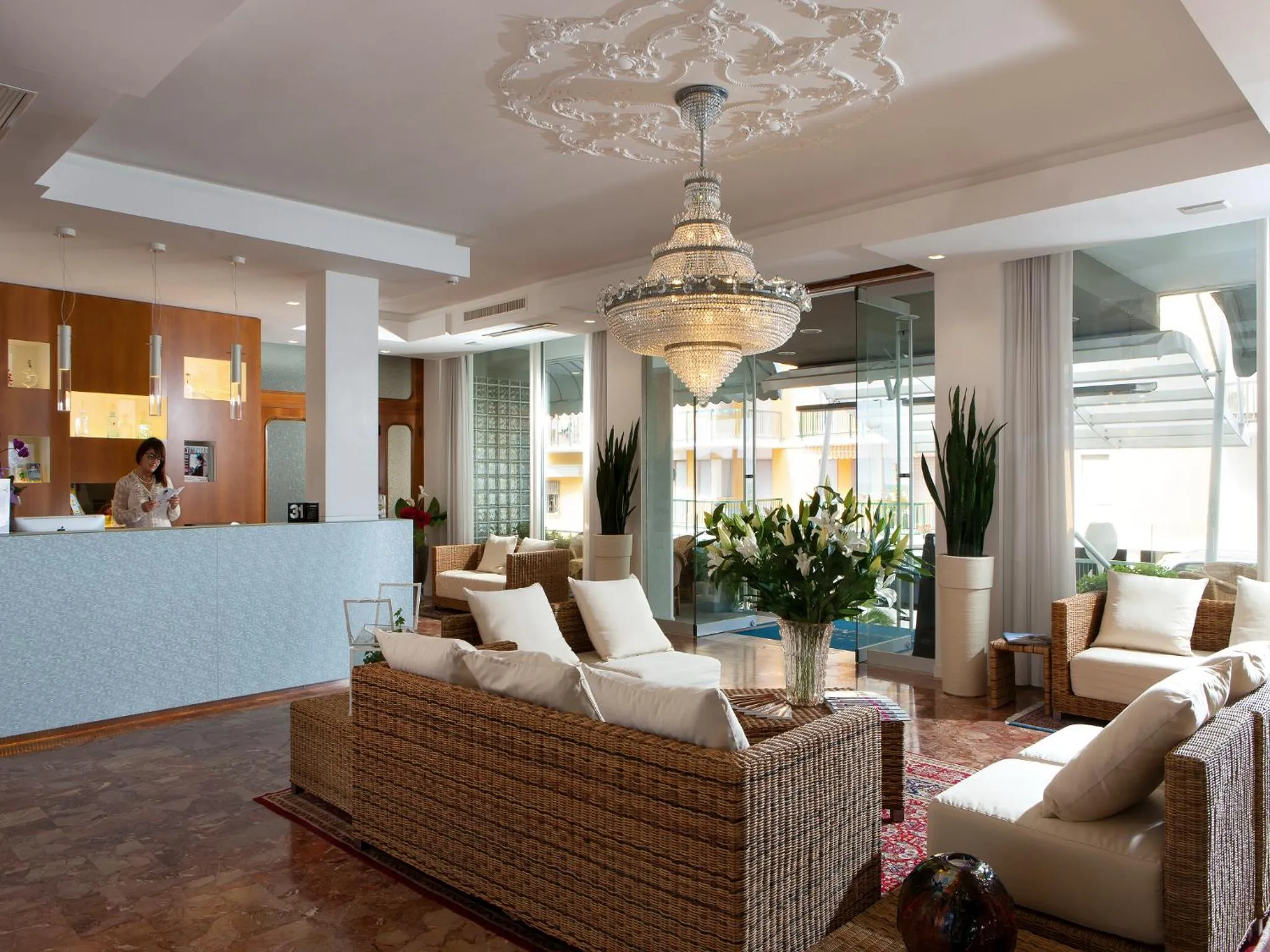 Lobby or reception in Hotel Croce Di Malta