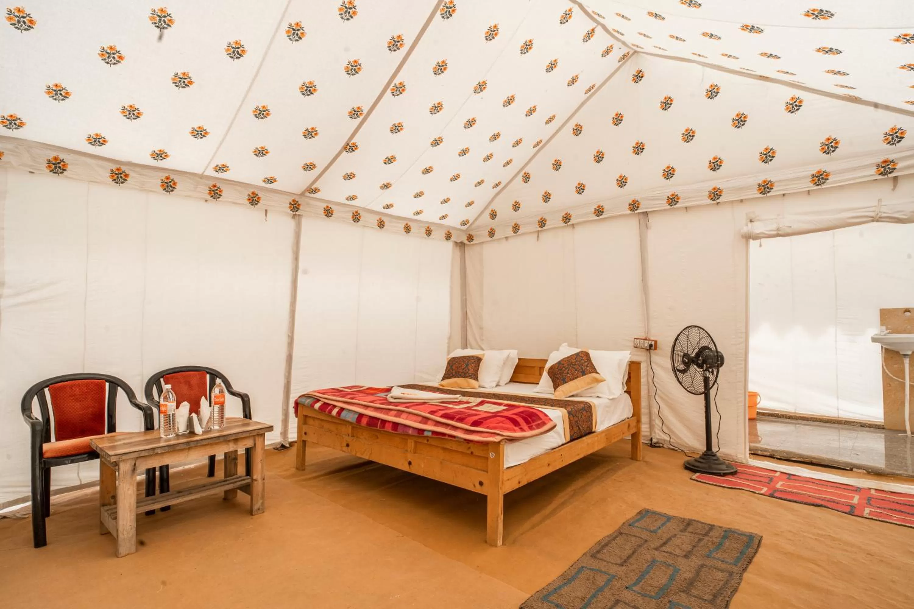 Bed in Bhati Desert Camp Sam