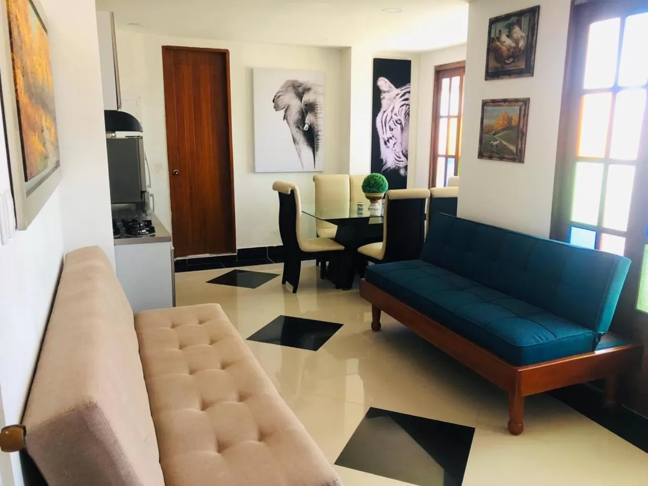 Kitchen or kitchenette, Seating Area in Hotel Boutique Campanario del Río