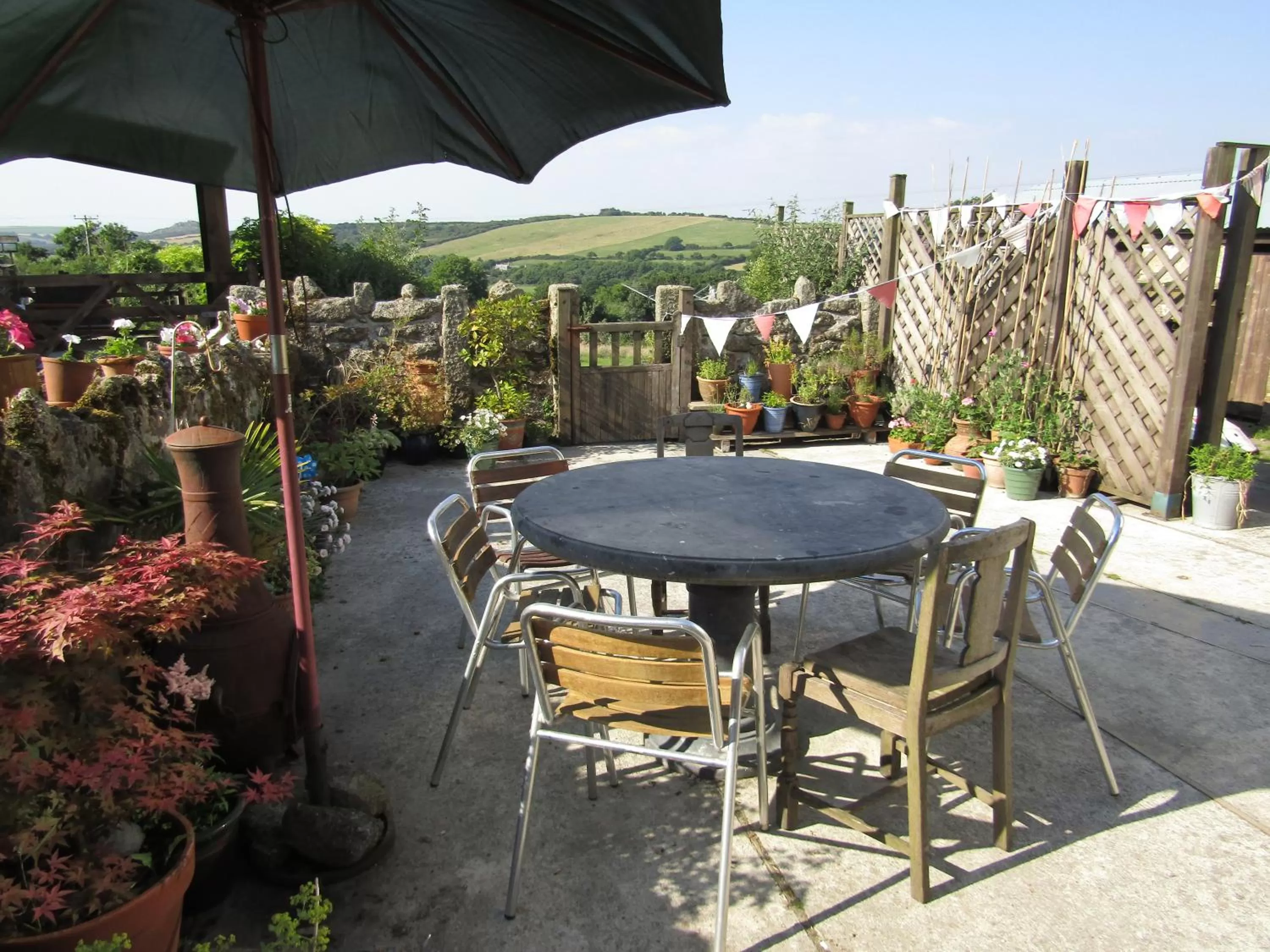 Patio in Treganoon House, Lanlivery
